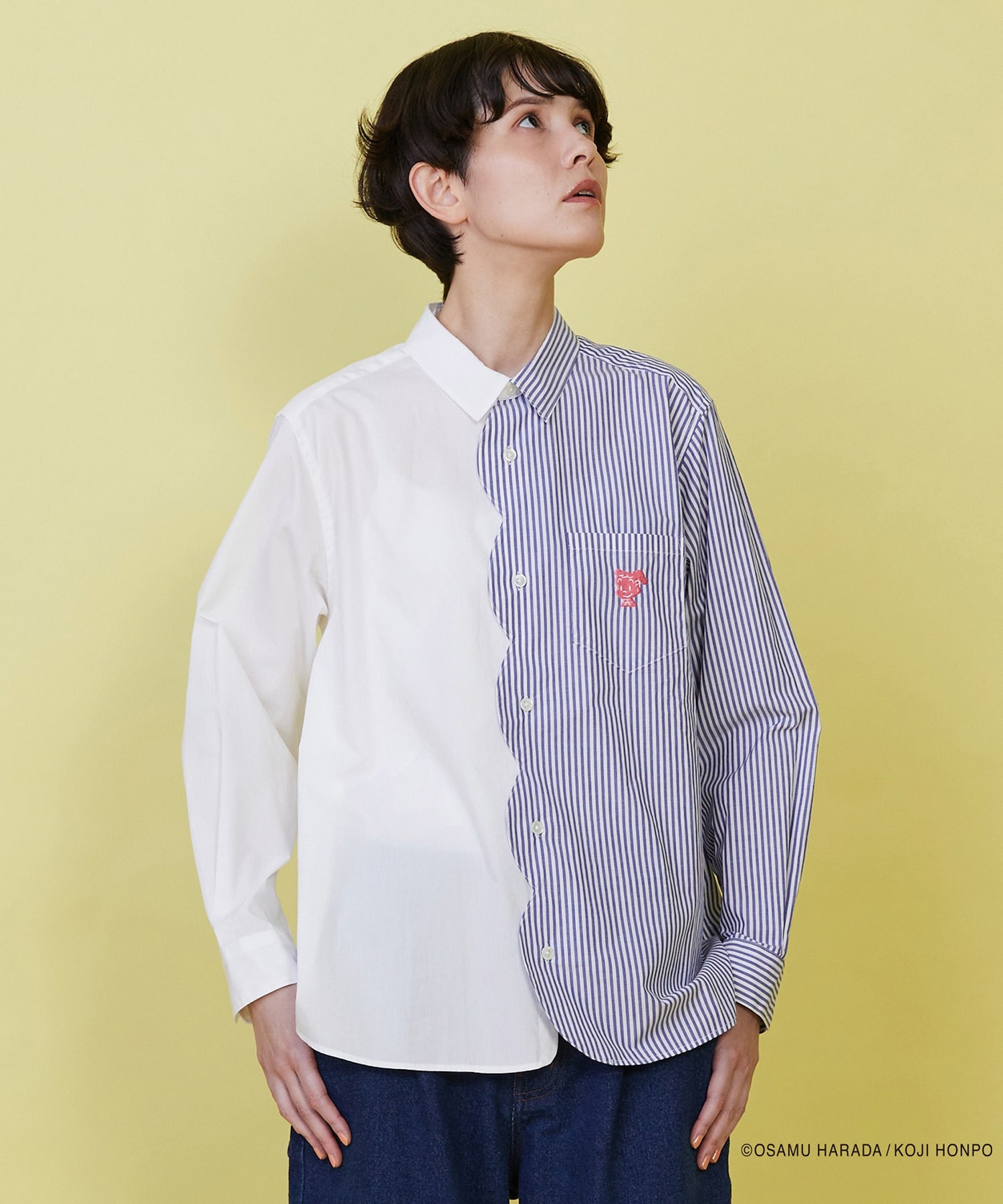 【FRAPBOIS】OSAMU GOODS スカラップシャツ 詳細画像 ブラック 3