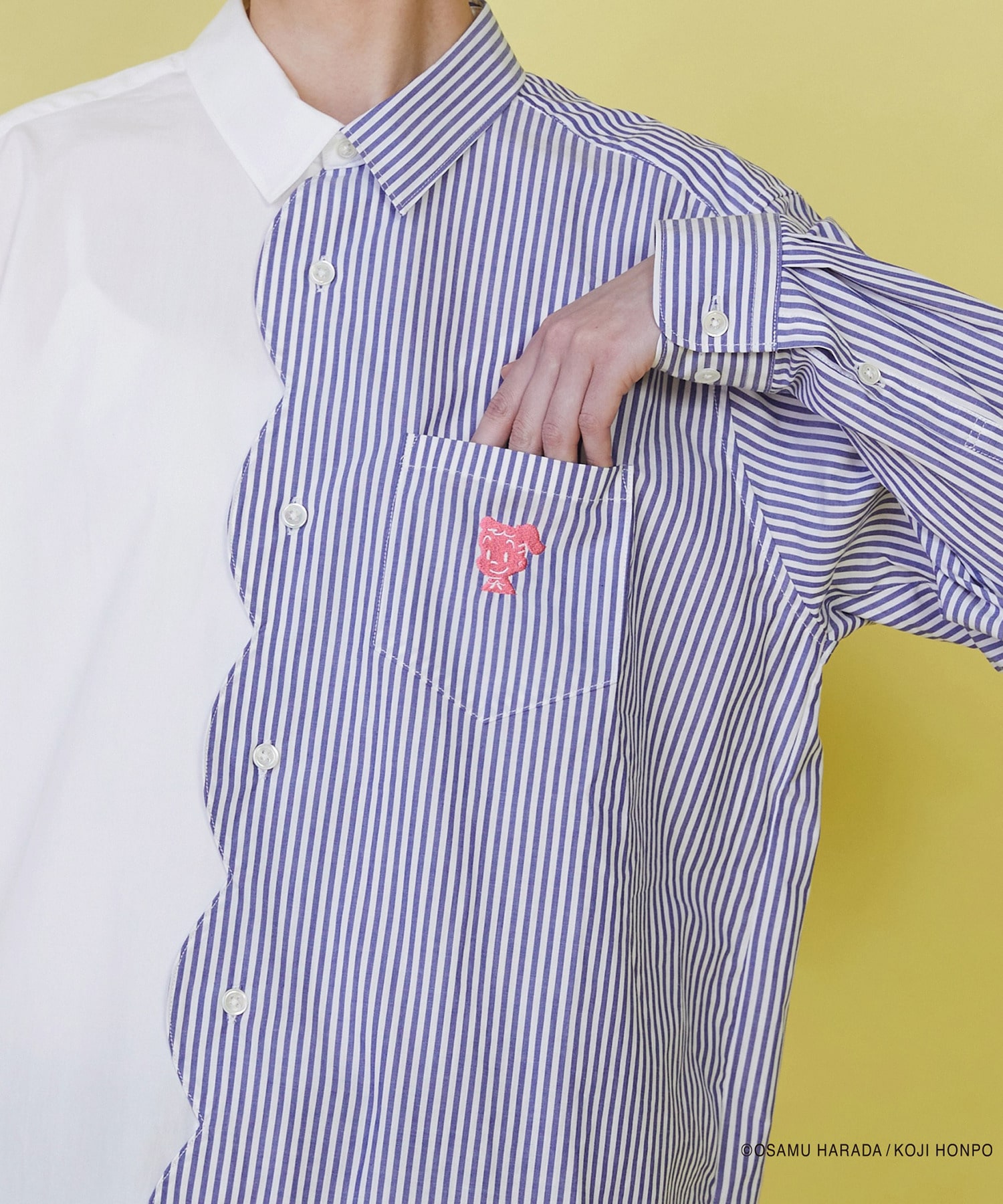 【FRAPBOIS】OSAMU GOODS スカラップシャツ 詳細画像 ブラック 9