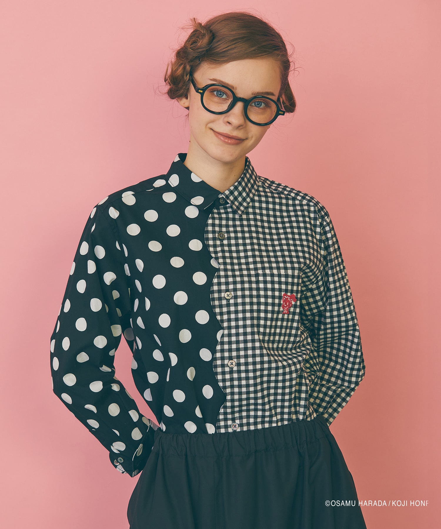 【FRAPBOIS】OSAMU GOODS スカラップシャツ 詳細画像 ブラック 1