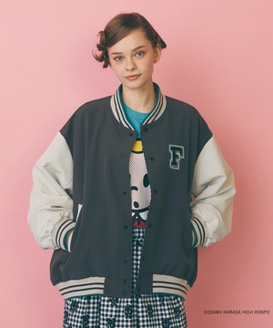 【FRAPBOIS】OSAMU GOODS レタードジャケット 詳細画像 チャコールグレー 1