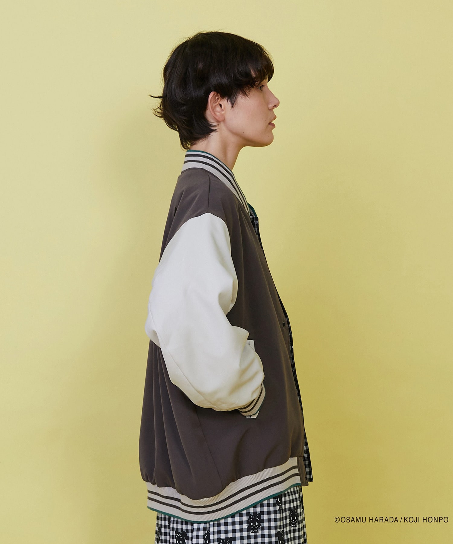 【FRAPBOIS】OSAMU GOODS レタードジャケット 詳細画像 チャコールグレー 11