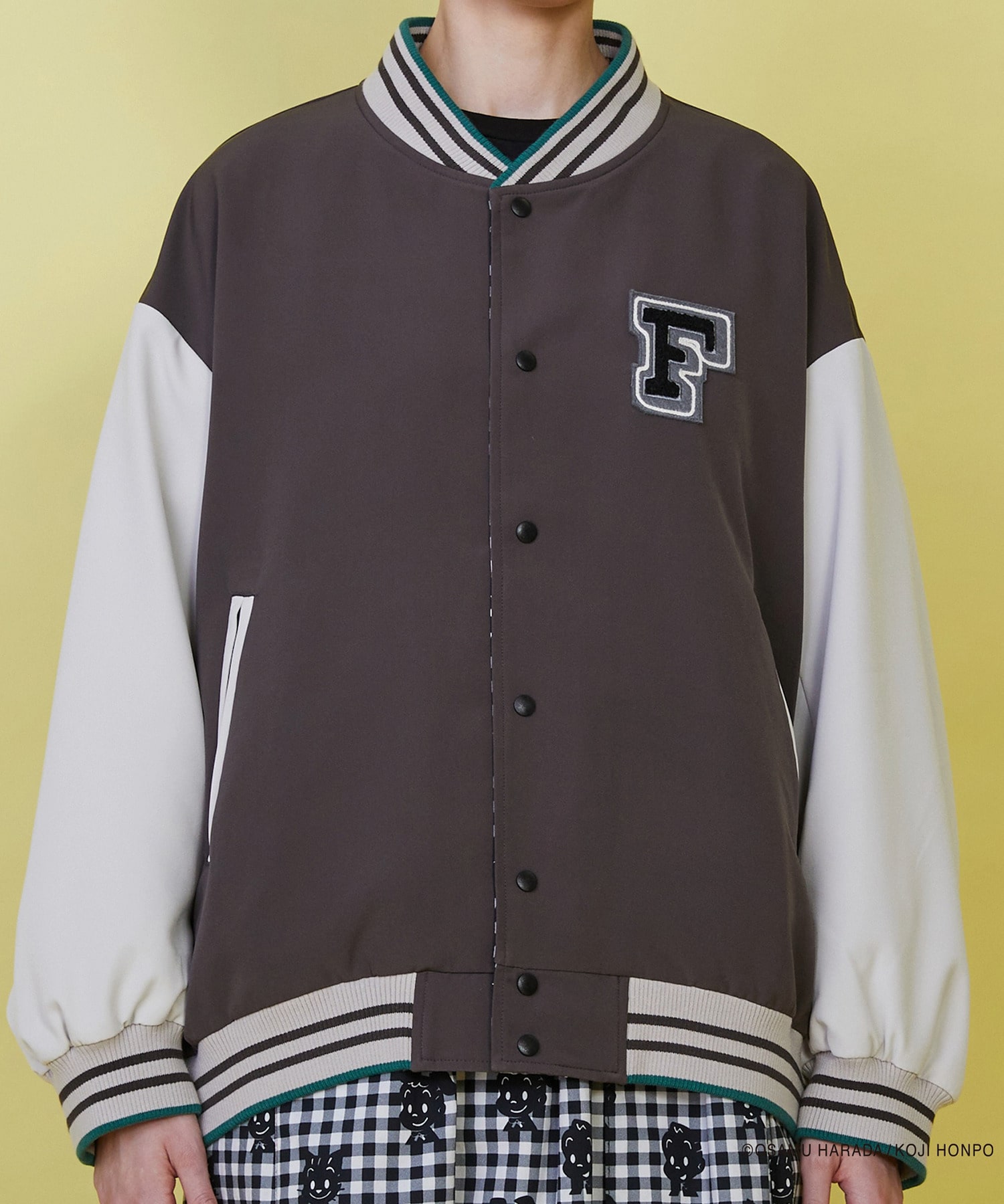 【FRAPBOIS】OSAMU GOODS レタードジャケット 詳細画像 チャコールグレー 13