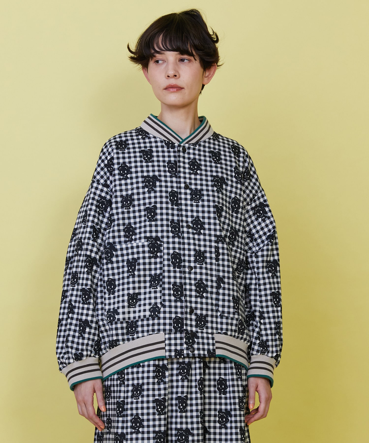 【FRAPBOIS】OSAMU GOODS レタードジャケット 詳細画像 チャコールグレー 23