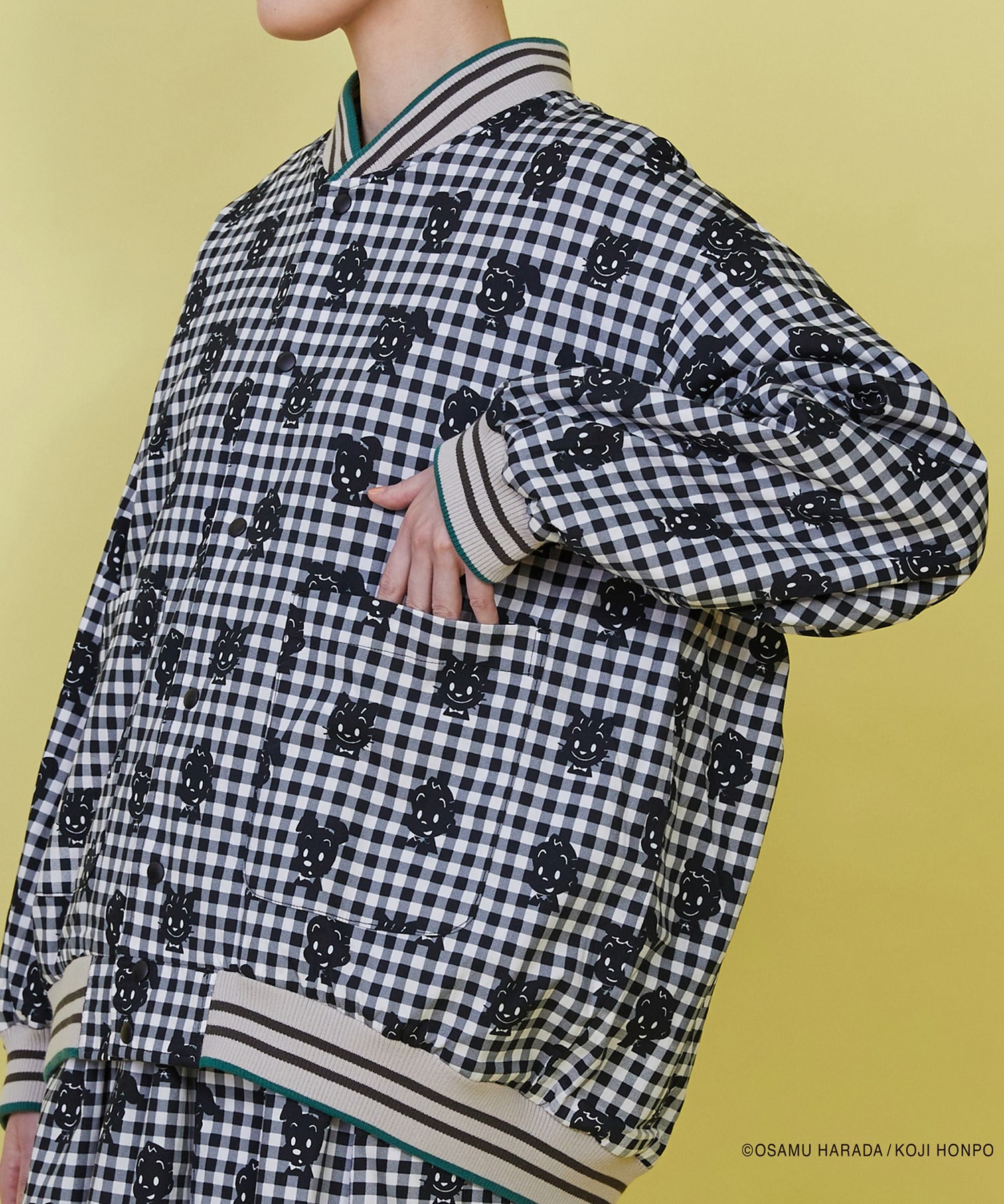 【FRAPBOIS】OSAMU GOODS レタードジャケット 詳細画像 チャコールグレー 24