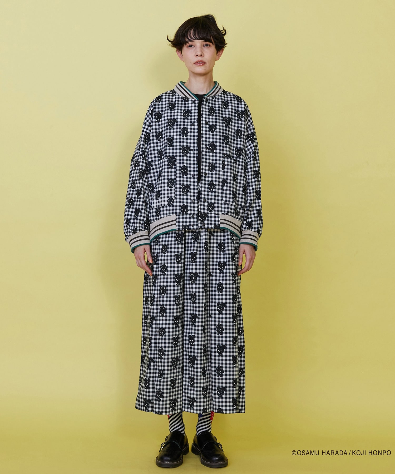 【FRAPBOIS】OSAMU GOODS レタードジャケット 詳細画像 チャコールグレー 25