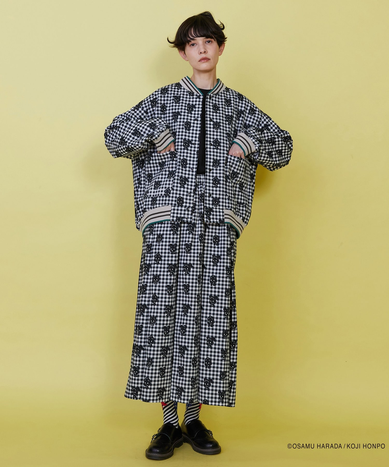 【FRAPBOIS】OSAMU GOODS レタードジャケット 詳細画像 チャコールグレー 27