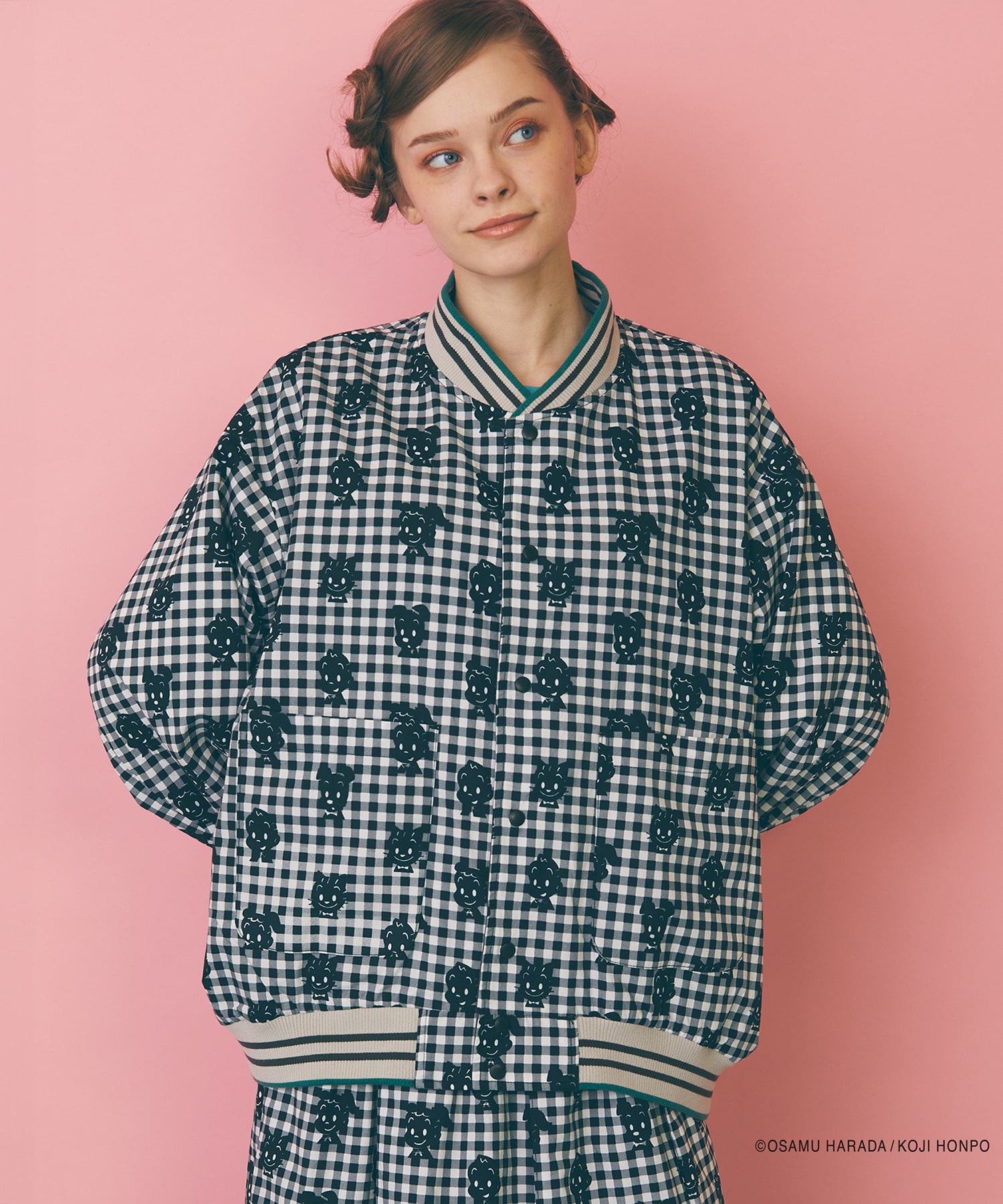 【FRAPBOIS】OSAMU GOODS レタードジャケット 詳細画像 チャコールグレー 5