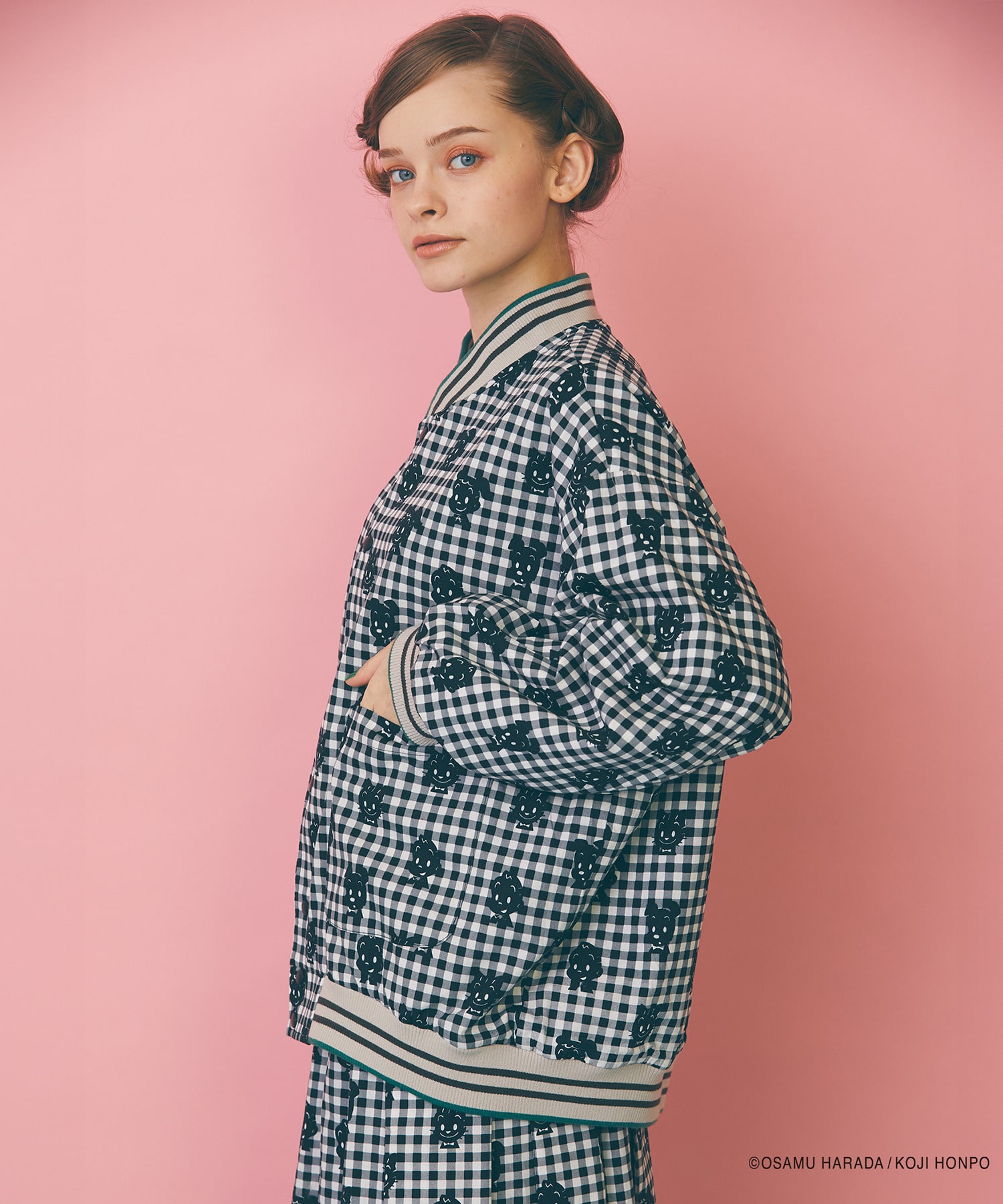 【FRAPBOIS】OSAMU GOODS レタードジャケット 詳細画像 チャコールグレー 6