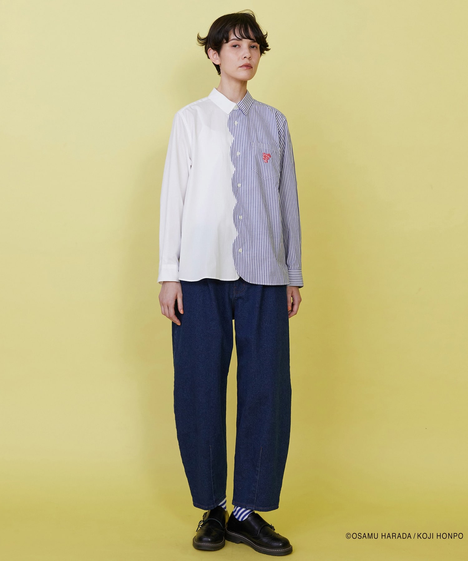 【FRAPBOIS】OSAMU GOODS デニムパンツ 詳細画像 ネイビー 25