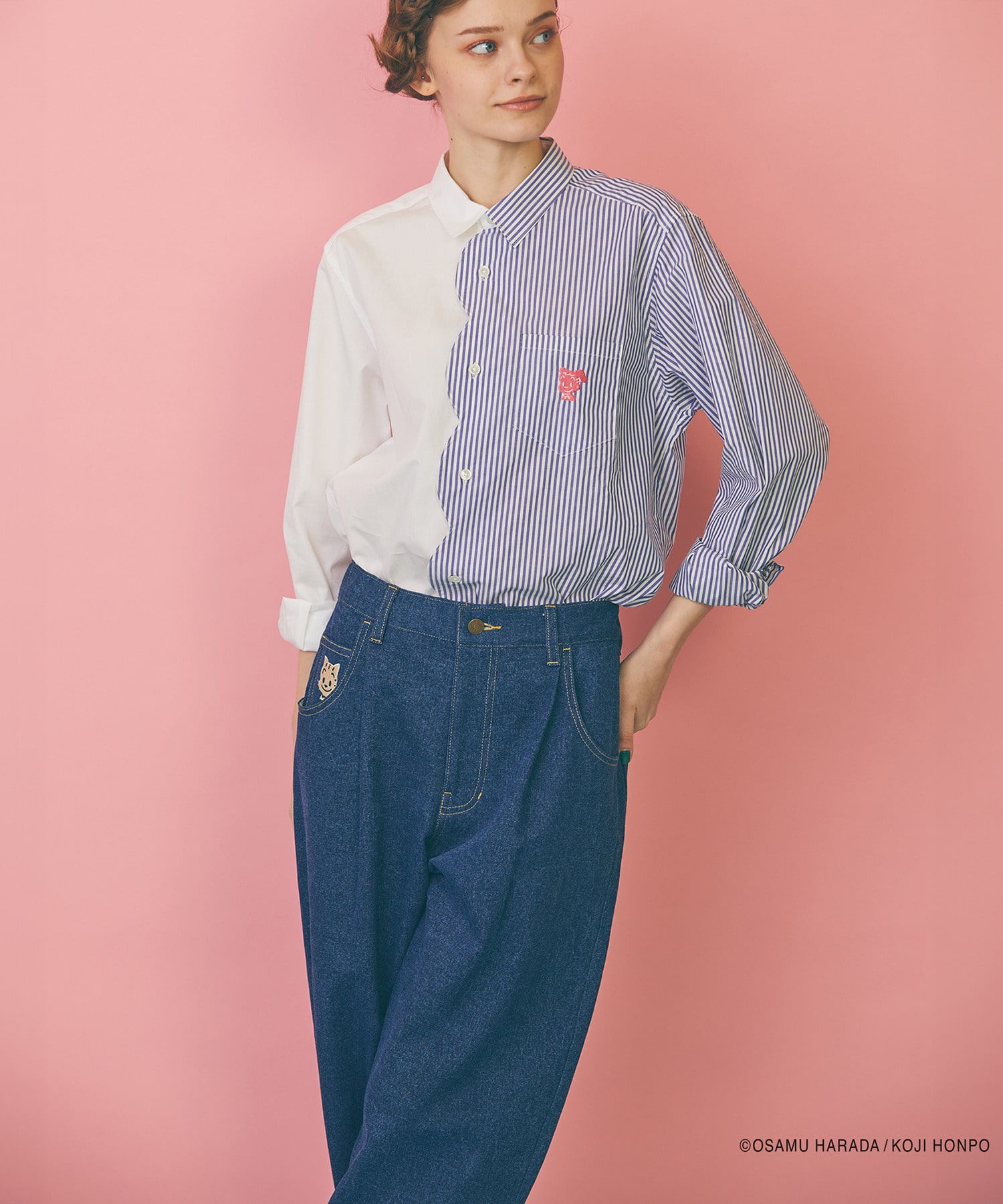 【FRAPBOIS】OSAMU GOODS デニムパンツ 詳細画像 ネイビー 3