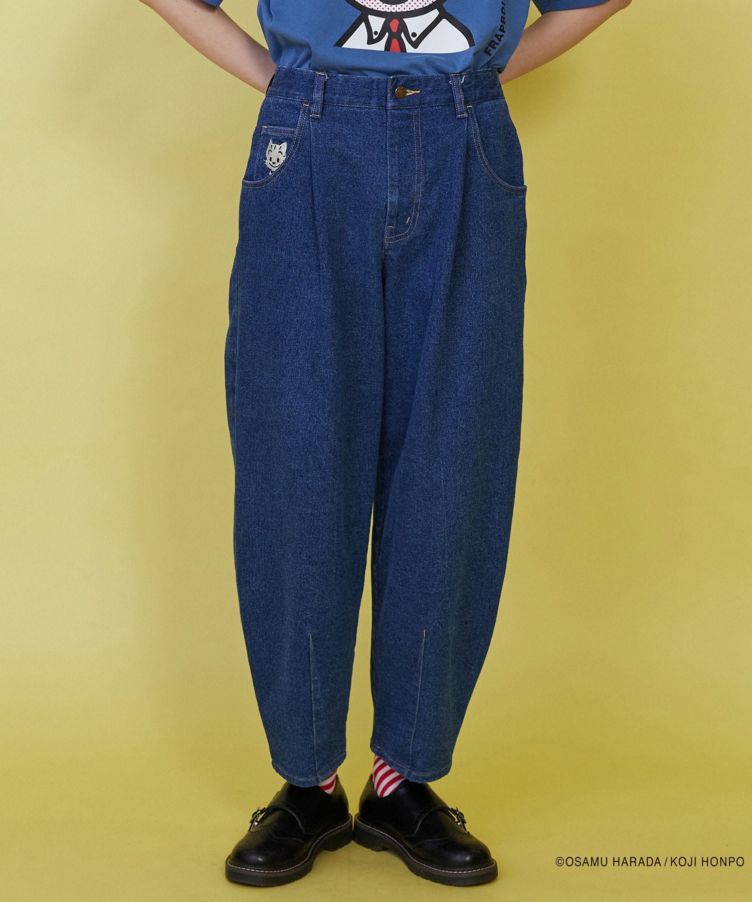 【FRAPBOIS】OSAMU GOODS デニムパンツ 詳細画像 ネイビー 8