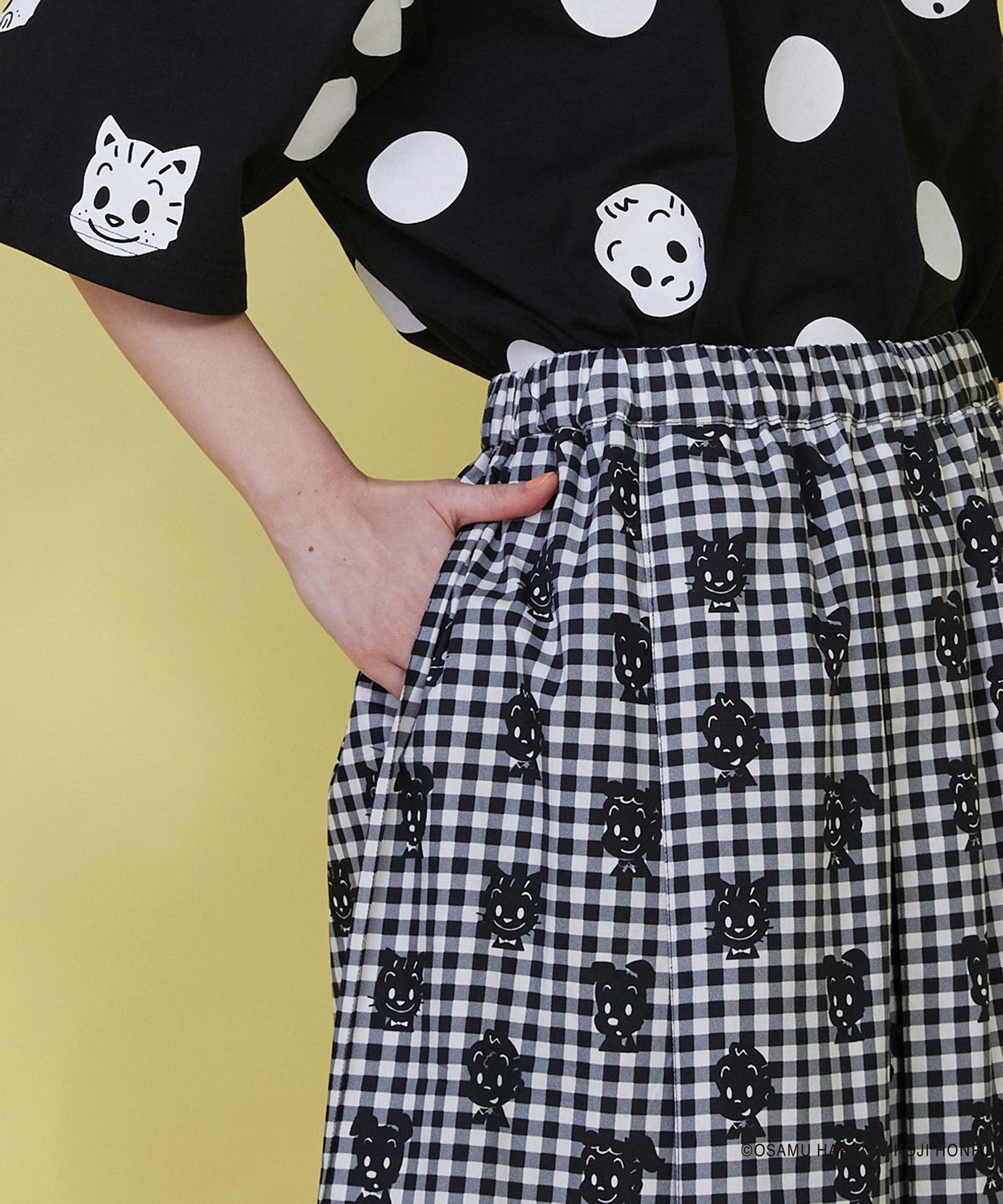 【FRAPBOIS】OSAMU GOODS ギンガムスカート 詳細画像 ブラック 10