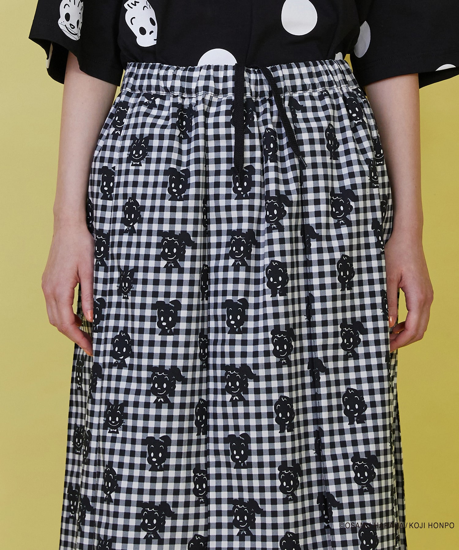 【FRAPBOIS】OSAMU GOODS ギンガムスカート 詳細画像 ブラック 11