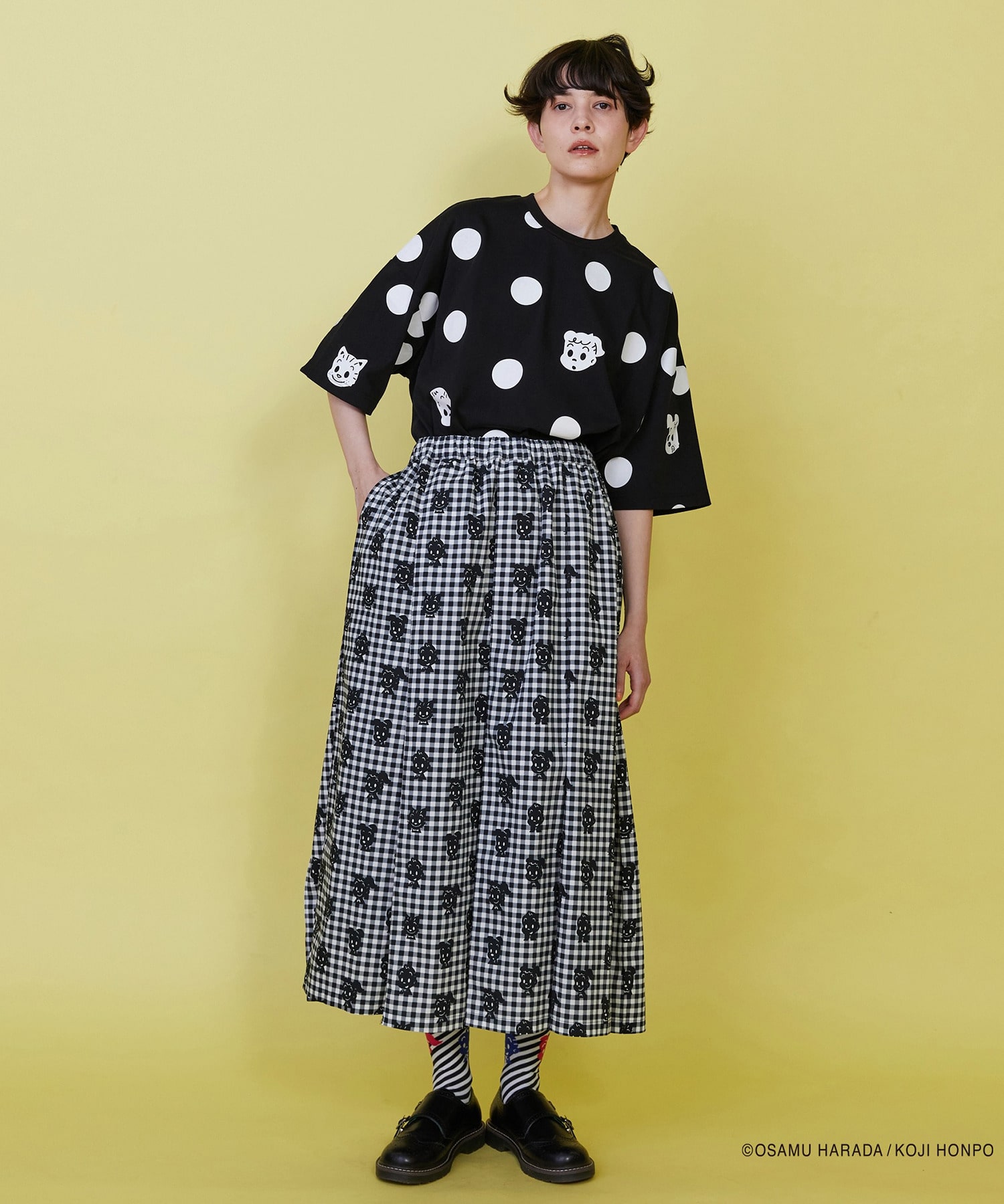 【FRAPBOIS】OSAMU GOODS ギンガムスカート 詳細画像 ブラック 12