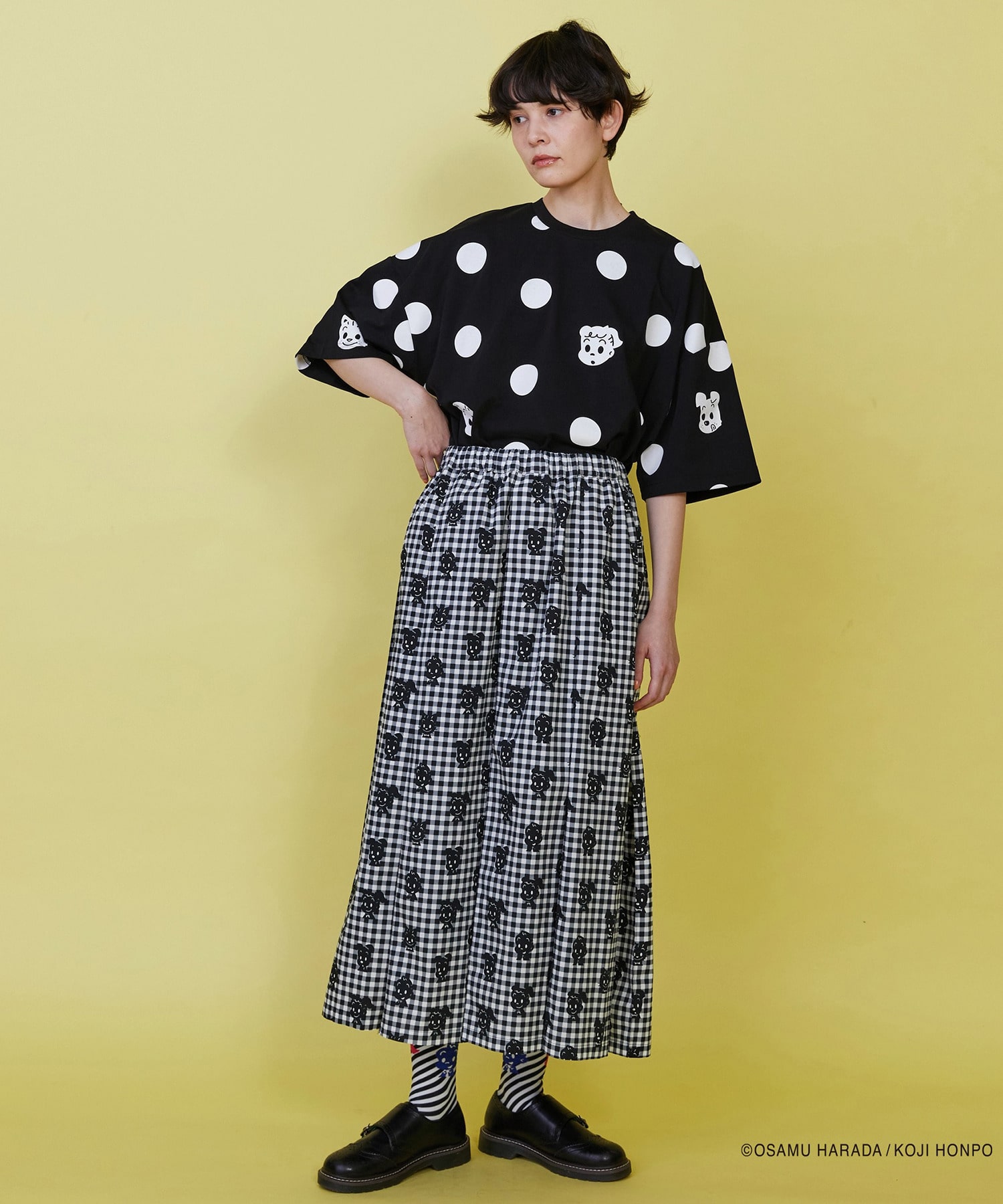 【FRAPBOIS】OSAMU GOODS ギンガムスカート 詳細画像 ブラック 13