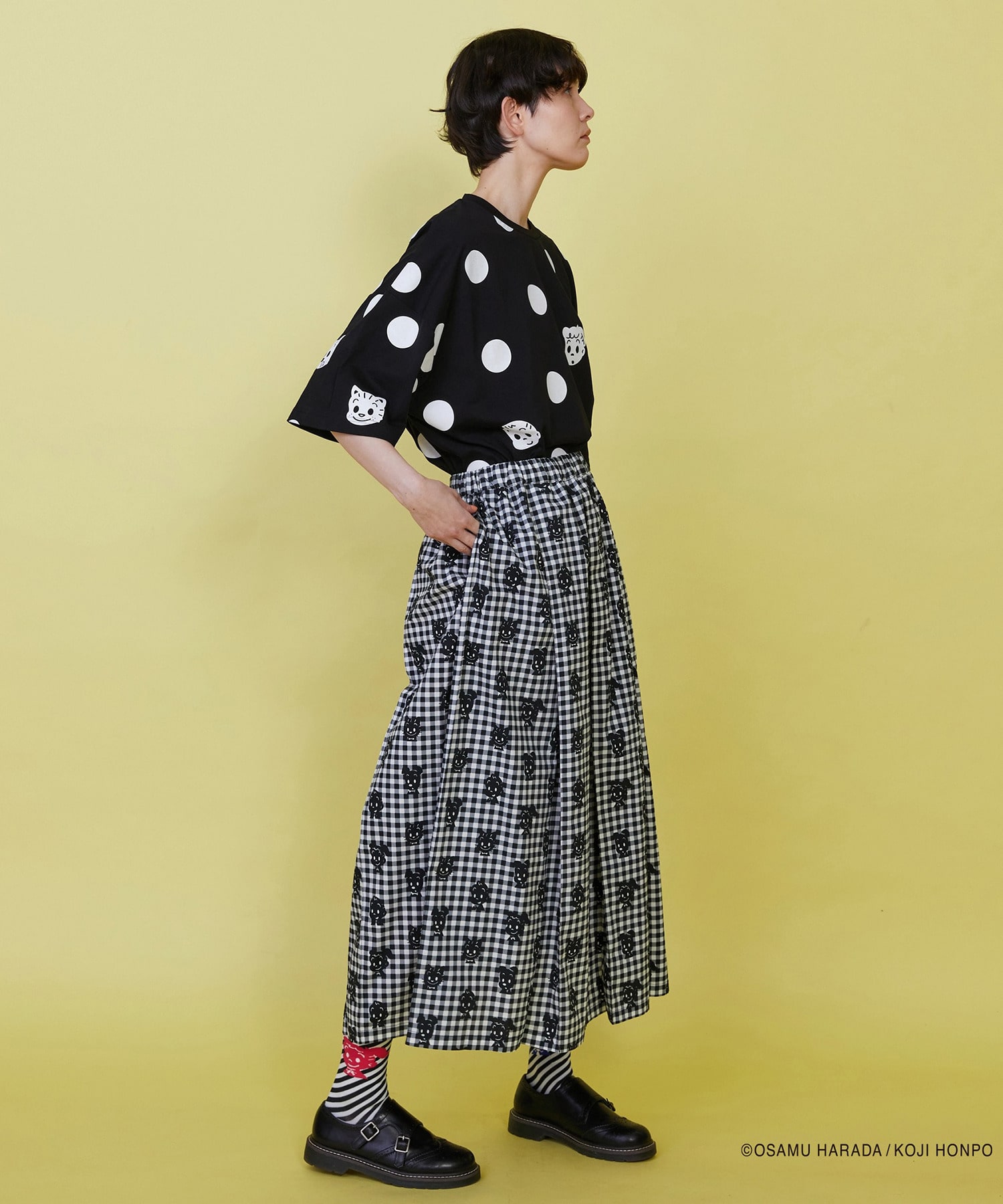 【FRAPBOIS】OSAMU GOODS ギンガムスカート 詳細画像 ブラック 14