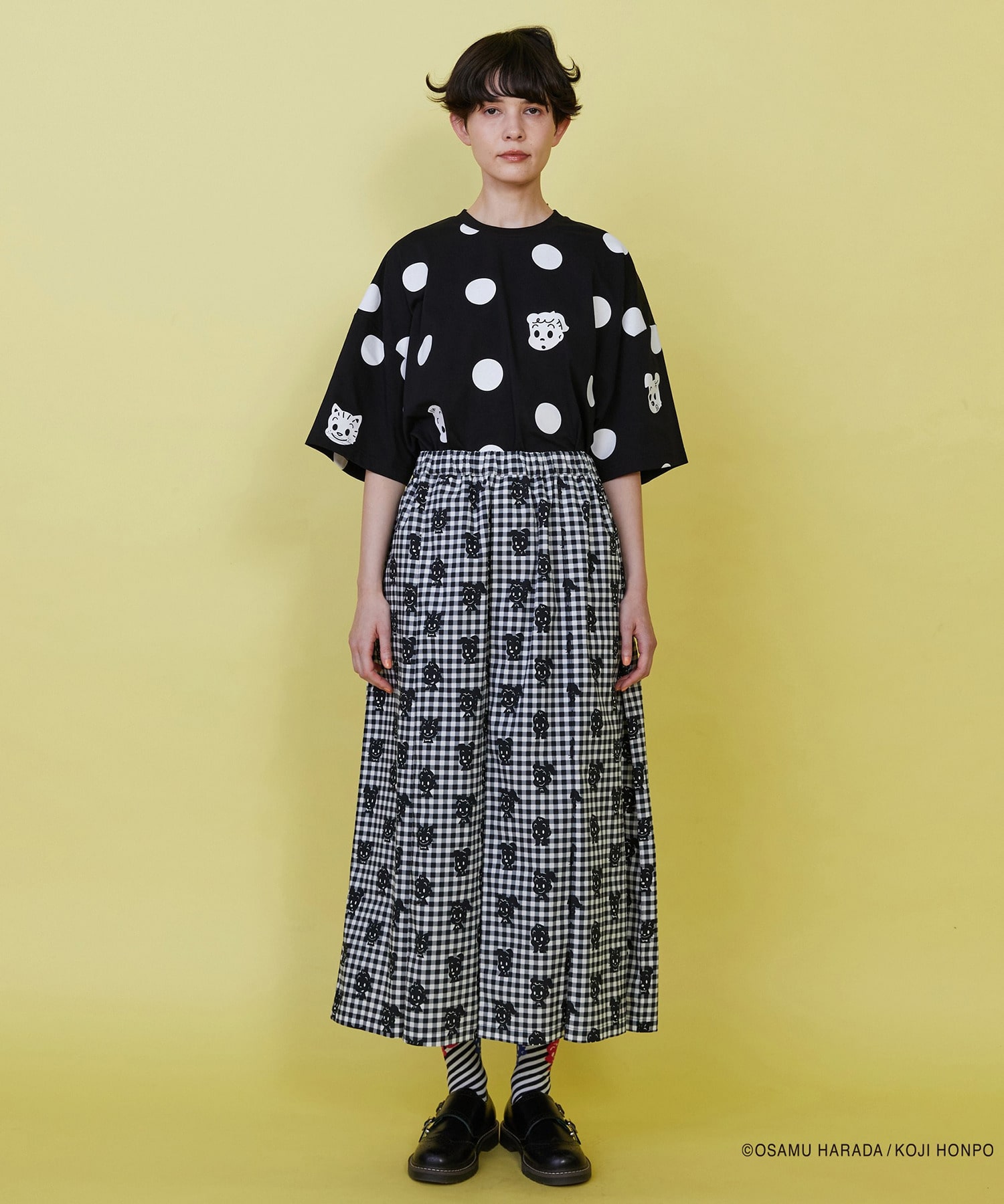 【FRAPBOIS】OSAMU GOODS ギンガムスカート 詳細画像 ブラック 15