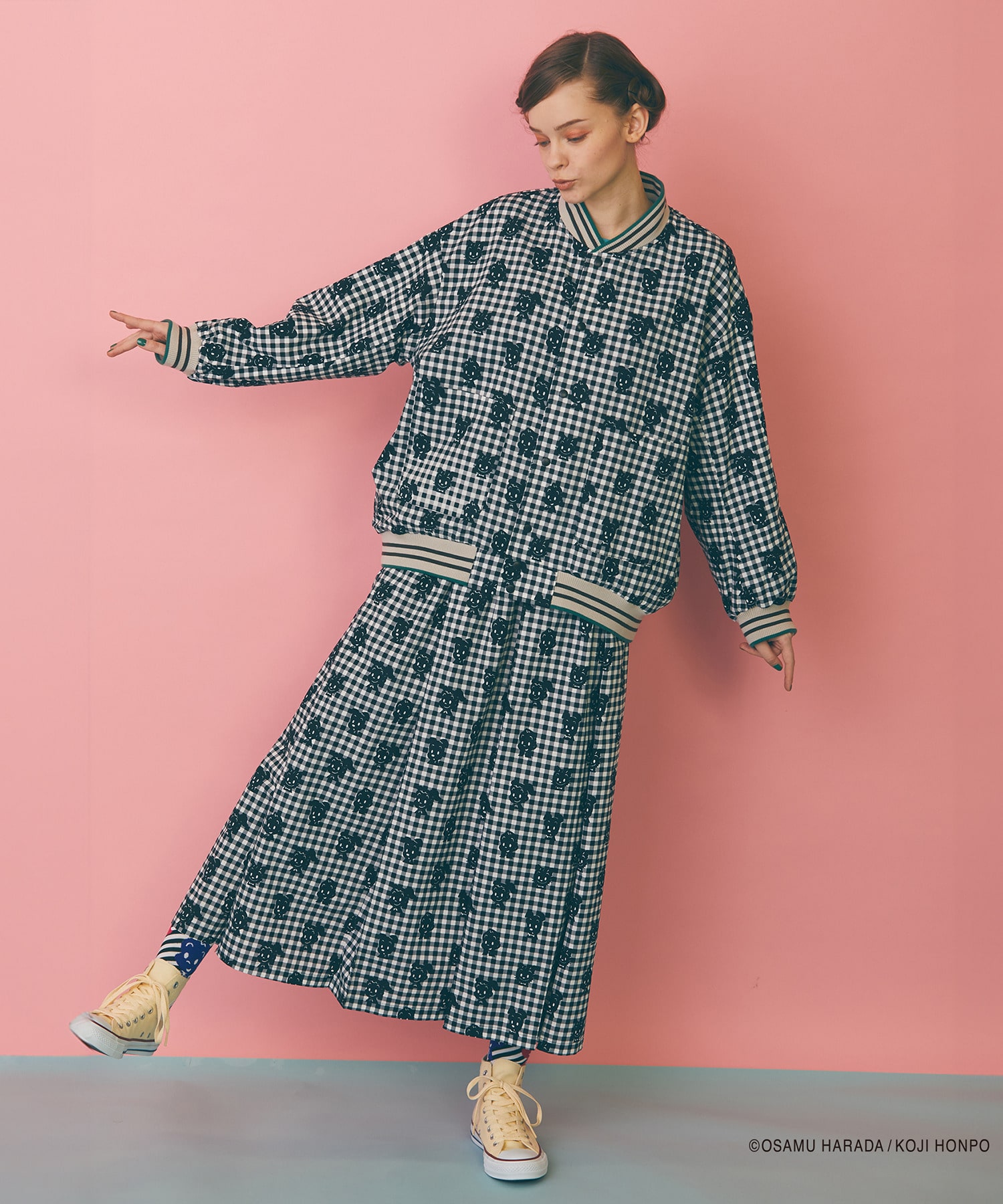 【FRAPBOIS】OSAMU GOODS ギンガムスカート 詳細画像 ブラック 5