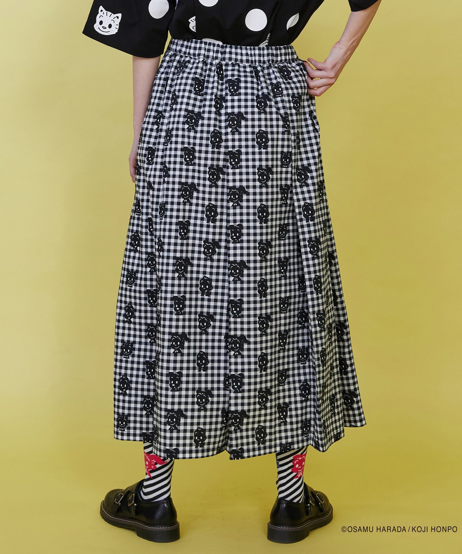 【FRAPBOIS】OSAMU GOODS ギンガムスカート 詳細画像 ブラック 8