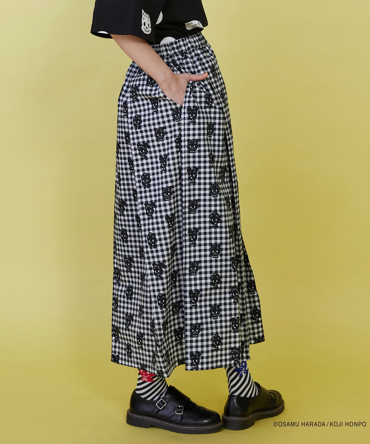 【FRAPBOIS】OSAMU GOODS ギンガムスカート 詳細画像 ブラック 9