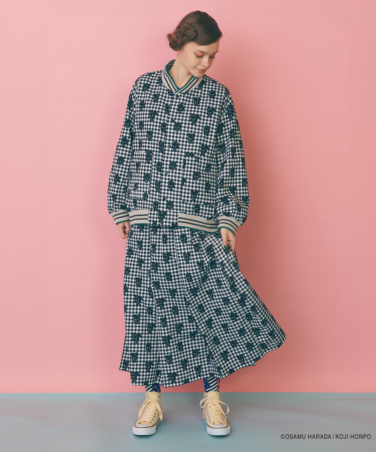 【FRAPBOIS】OSAMU GOODS ギンガムスカート 詳細画像 ブラック 1