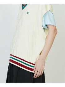 【FRAPBOIS PARK】ニットベスト 詳細画像 チャコールグレー 4