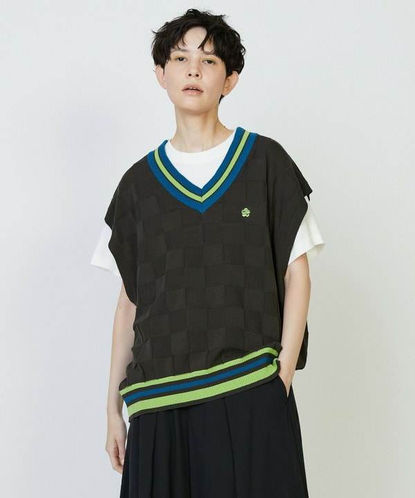 ニットベスト 詳細画像 チャコールグレー 1