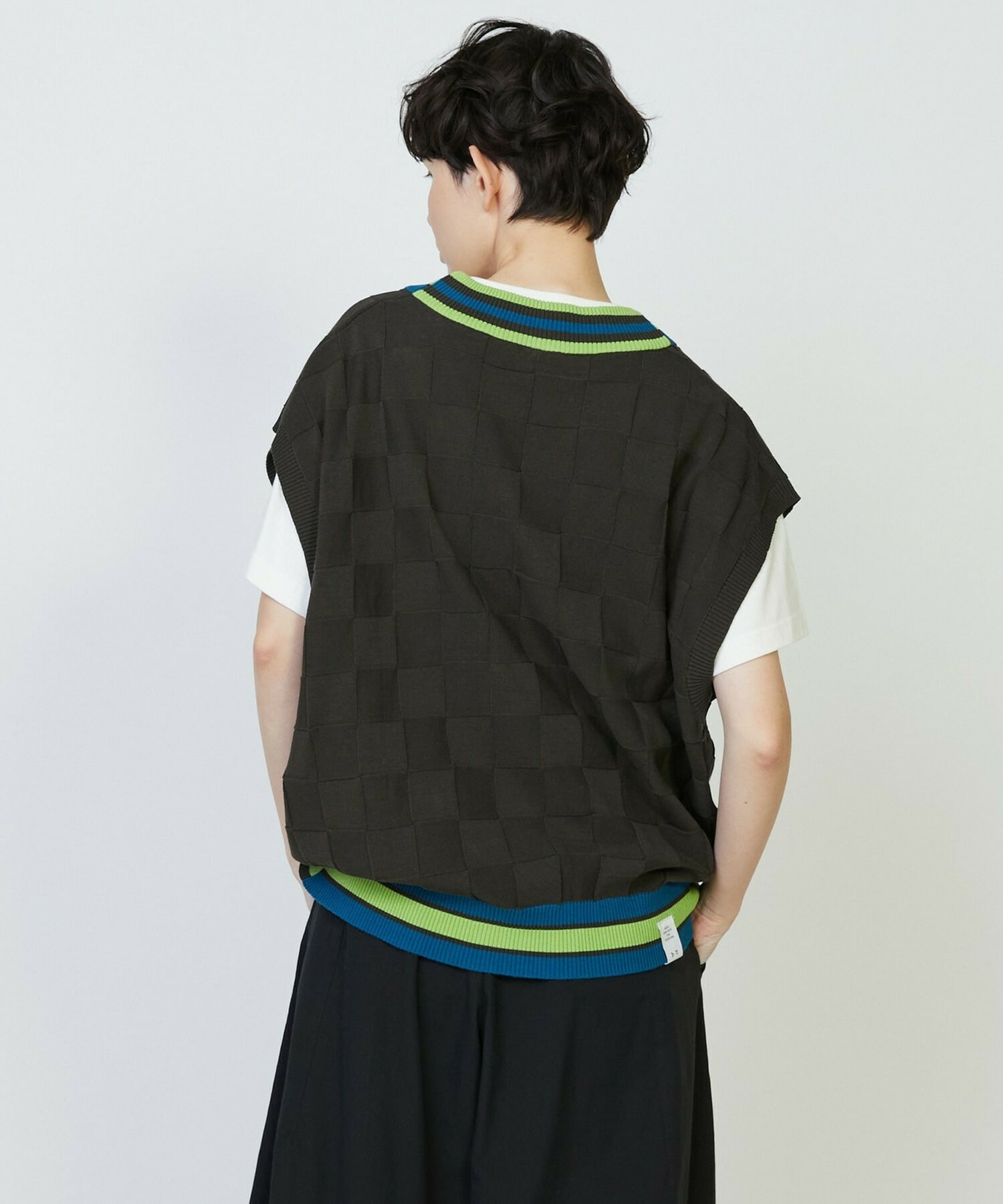 【FRAPBOIS PARK】ニットベスト 詳細画像 チャコールグレー 11