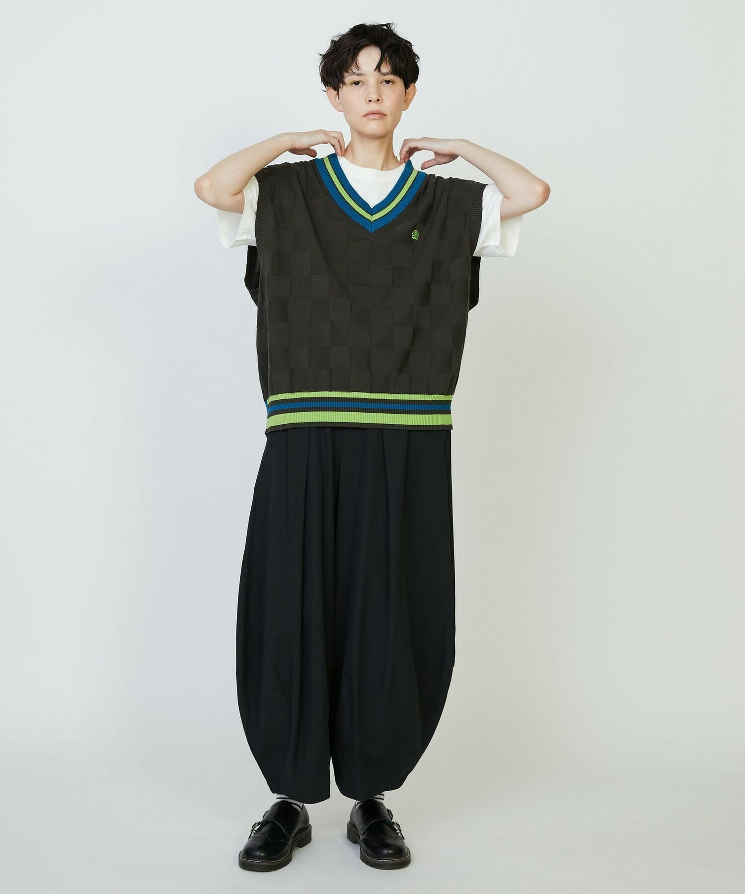 【FRAPBOIS PARK】ニットベスト 詳細画像 チャコールグレー 13