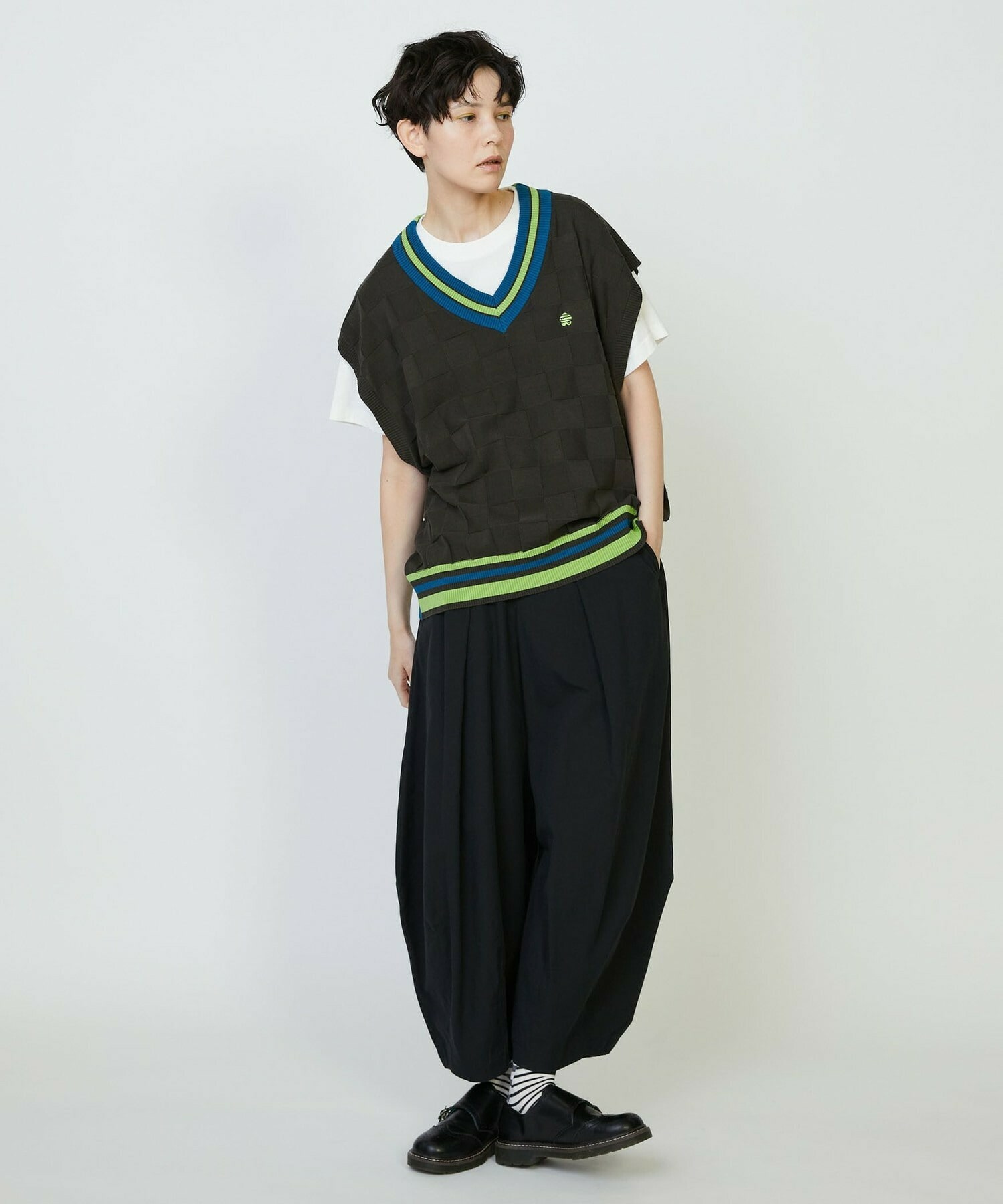 【FRAPBOIS PARK】ニットベスト 詳細画像 チャコールグレー 14