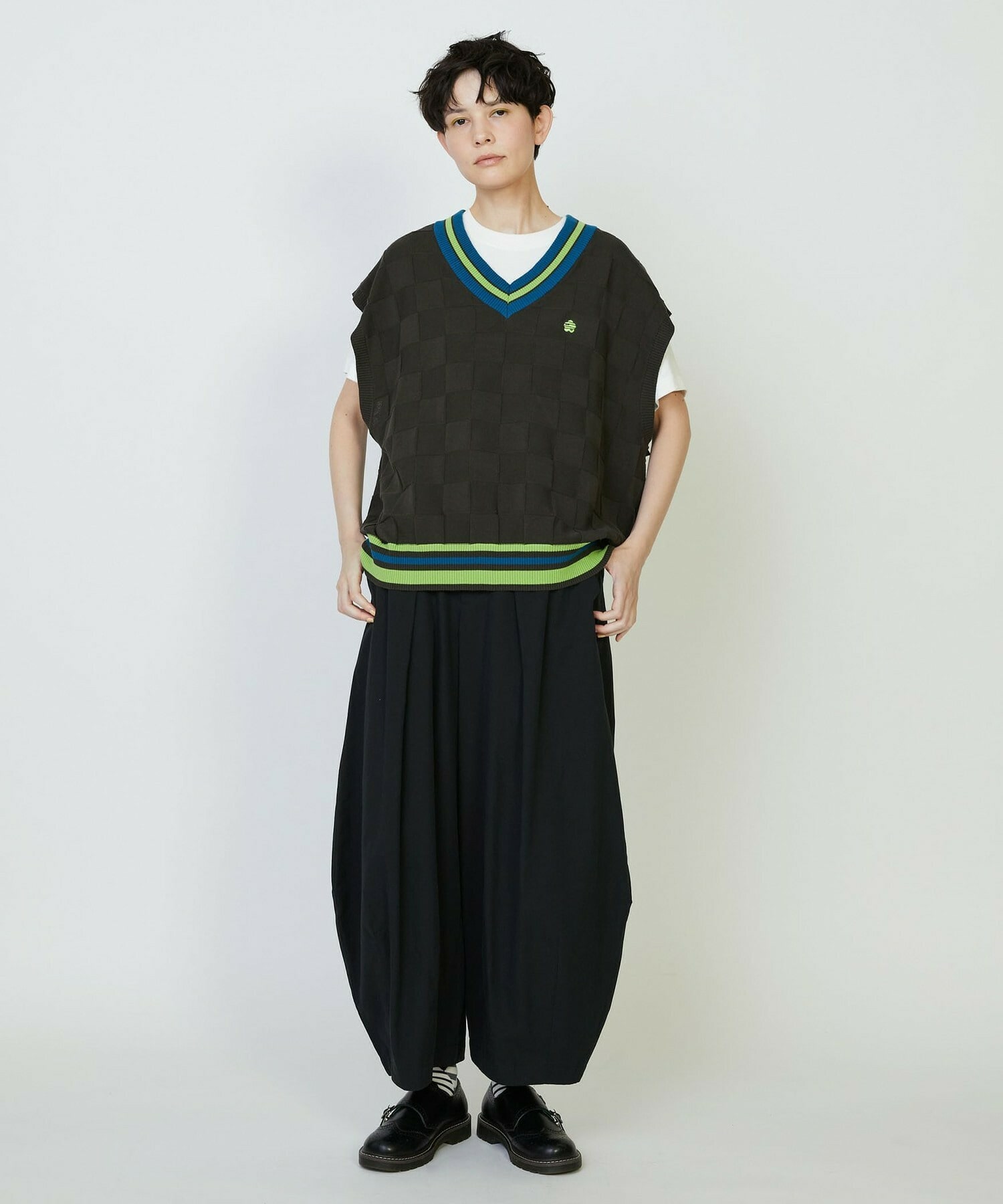 【FRAPBOIS PARK】ニットベスト 詳細画像 チャコールグレー 16