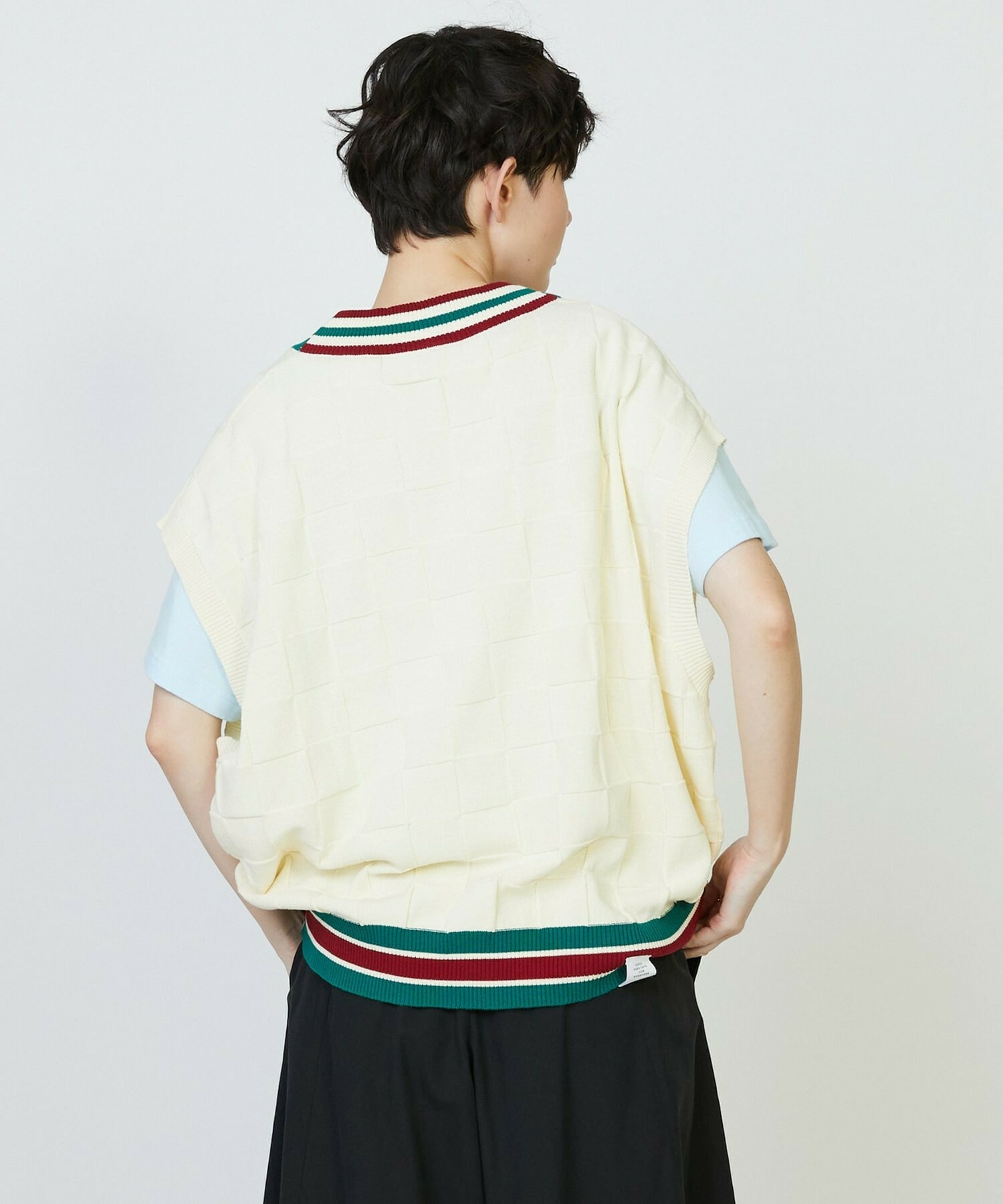 【FRAPBOIS PARK】ニットベスト 詳細画像 チャコールグレー 2