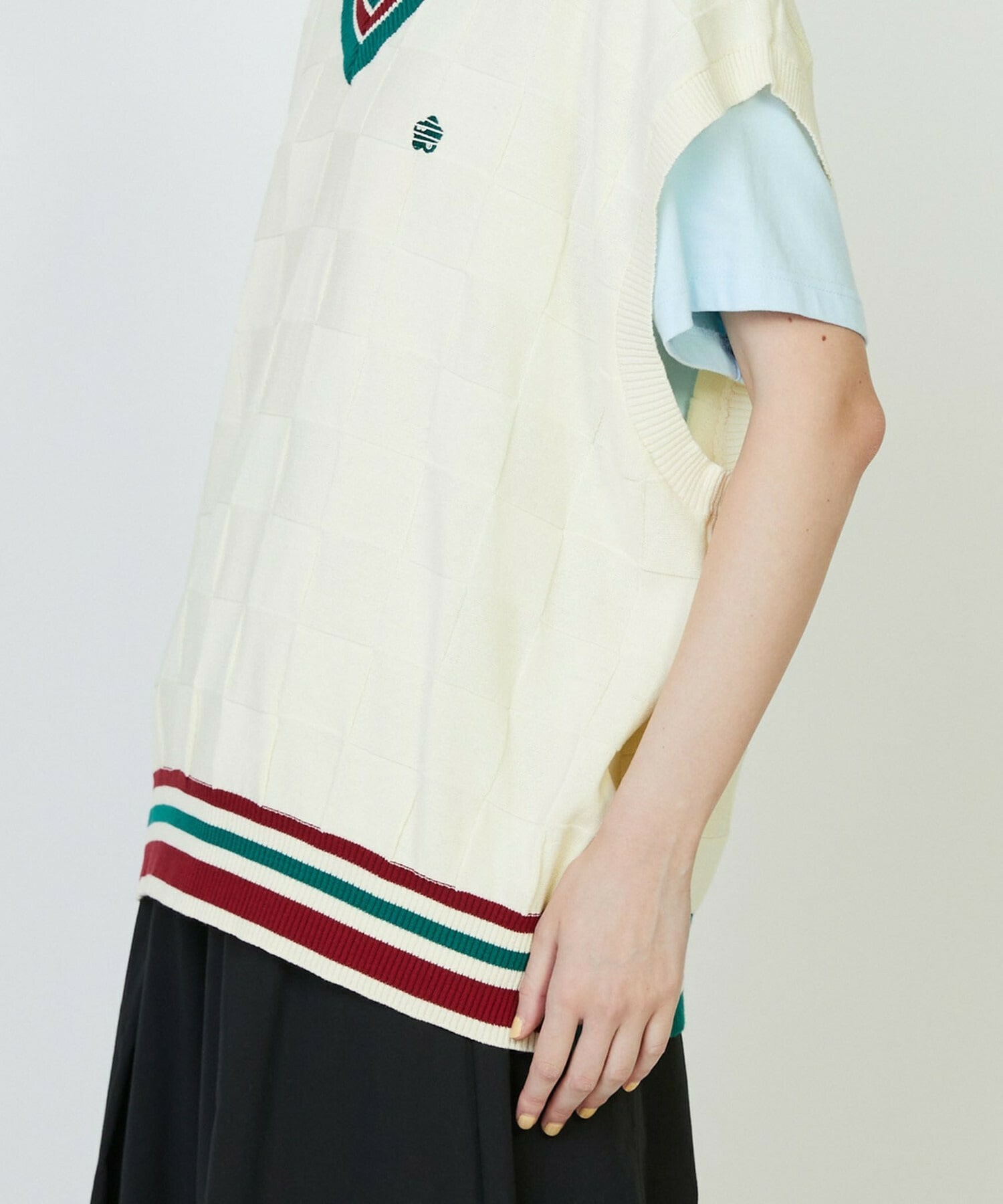 【FRAPBOIS PARK】ニットベスト 詳細画像 チャコールグレー 4