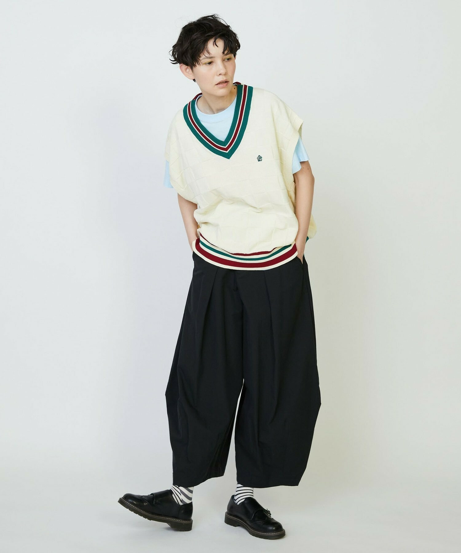 【FRAPBOIS PARK】ニットベスト 詳細画像 チャコールグレー 6