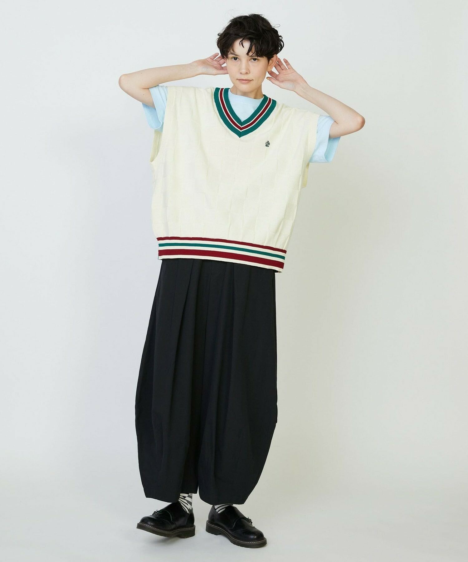 【FRAPBOIS PARK】ニットベスト 詳細画像 チャコールグレー 7