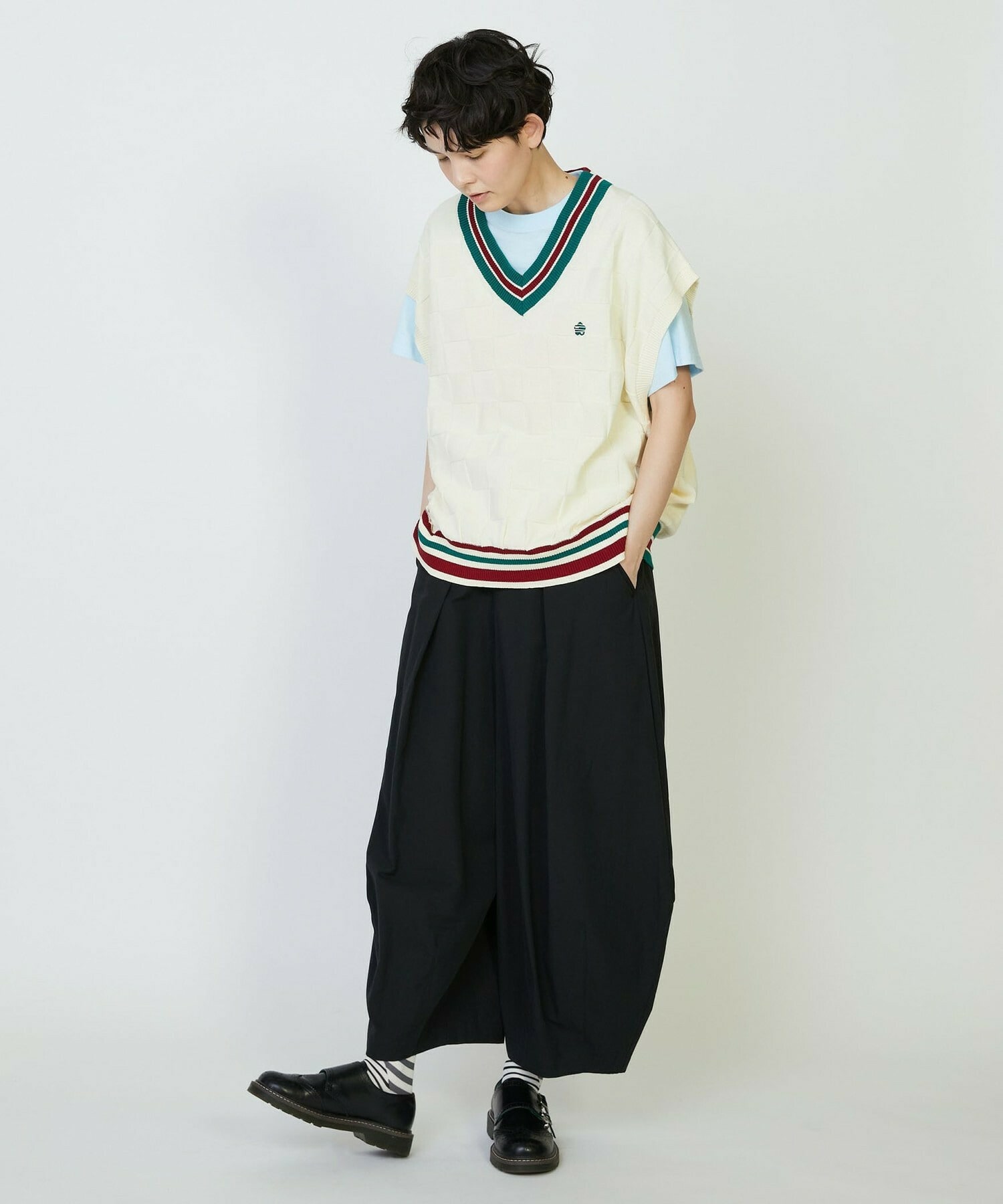 【FRAPBOIS PARK】ニットベスト 詳細画像 チャコールグレー 8