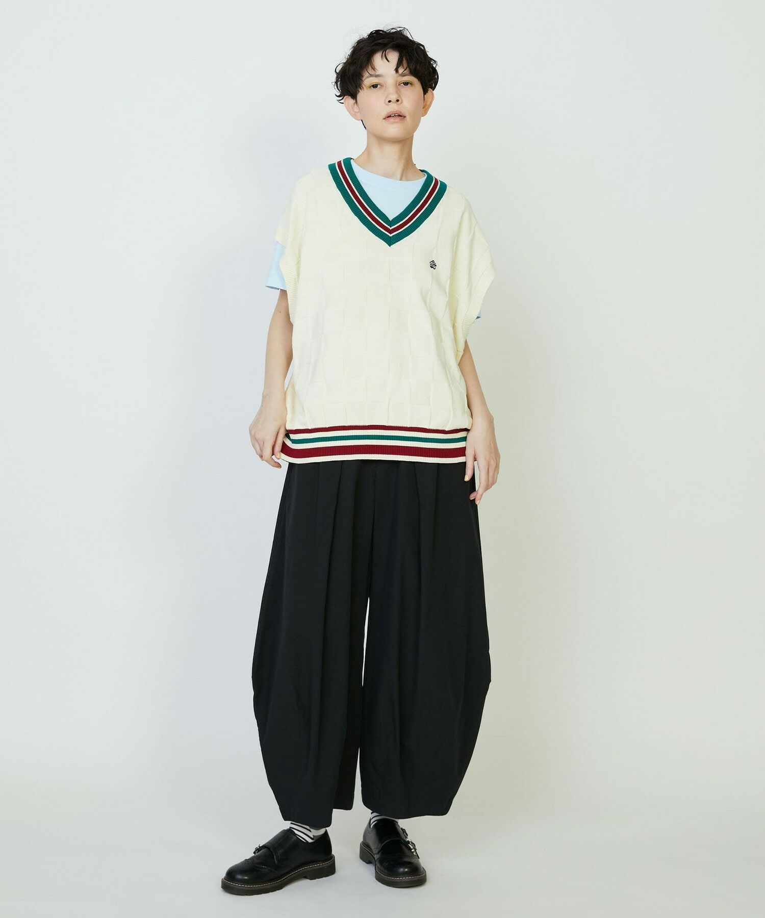 【FRAPBOIS PARK】ニットベスト 詳細画像 チャコールグレー 9