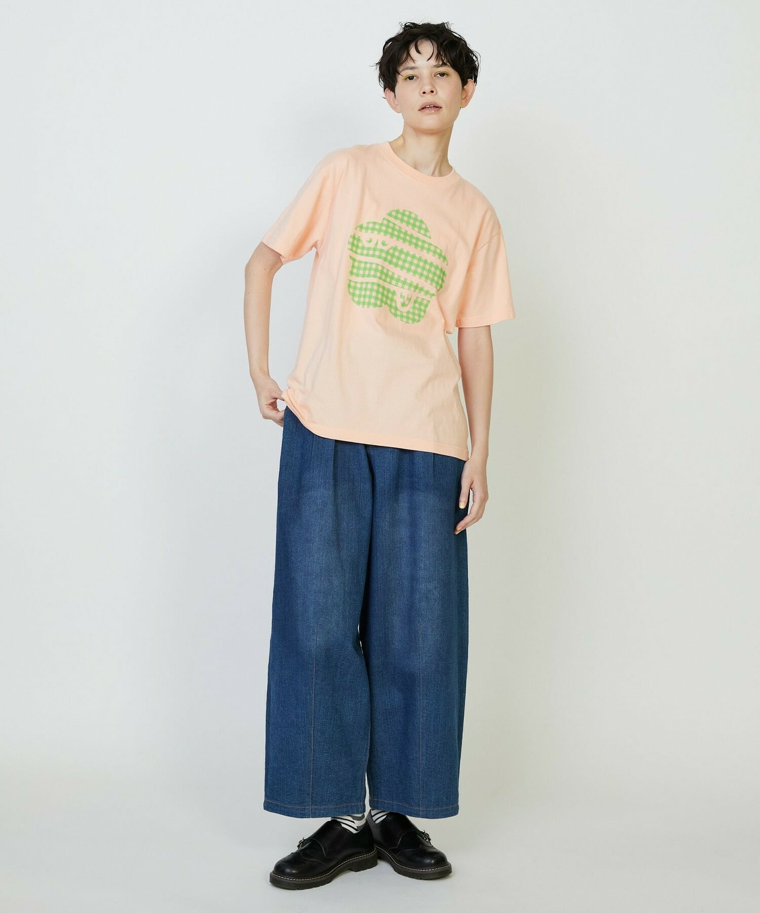 【FRAPBOIS PARK】ギンガムパーキー Tシャツ 詳細画像 ネイビー 11