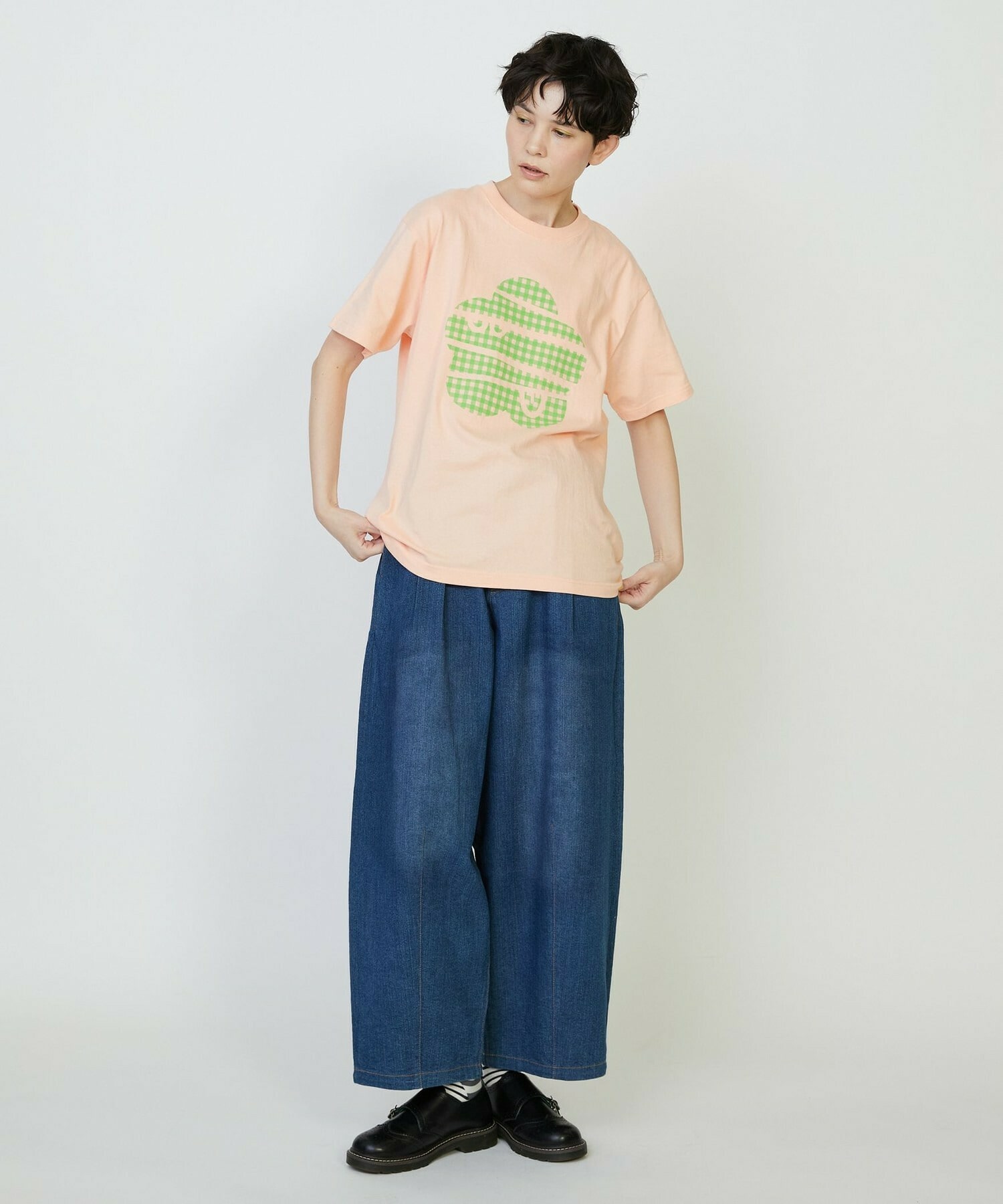 【FRAPBOIS PARK】ギンガムパーキー Tシャツ 詳細画像 ネイビー 12