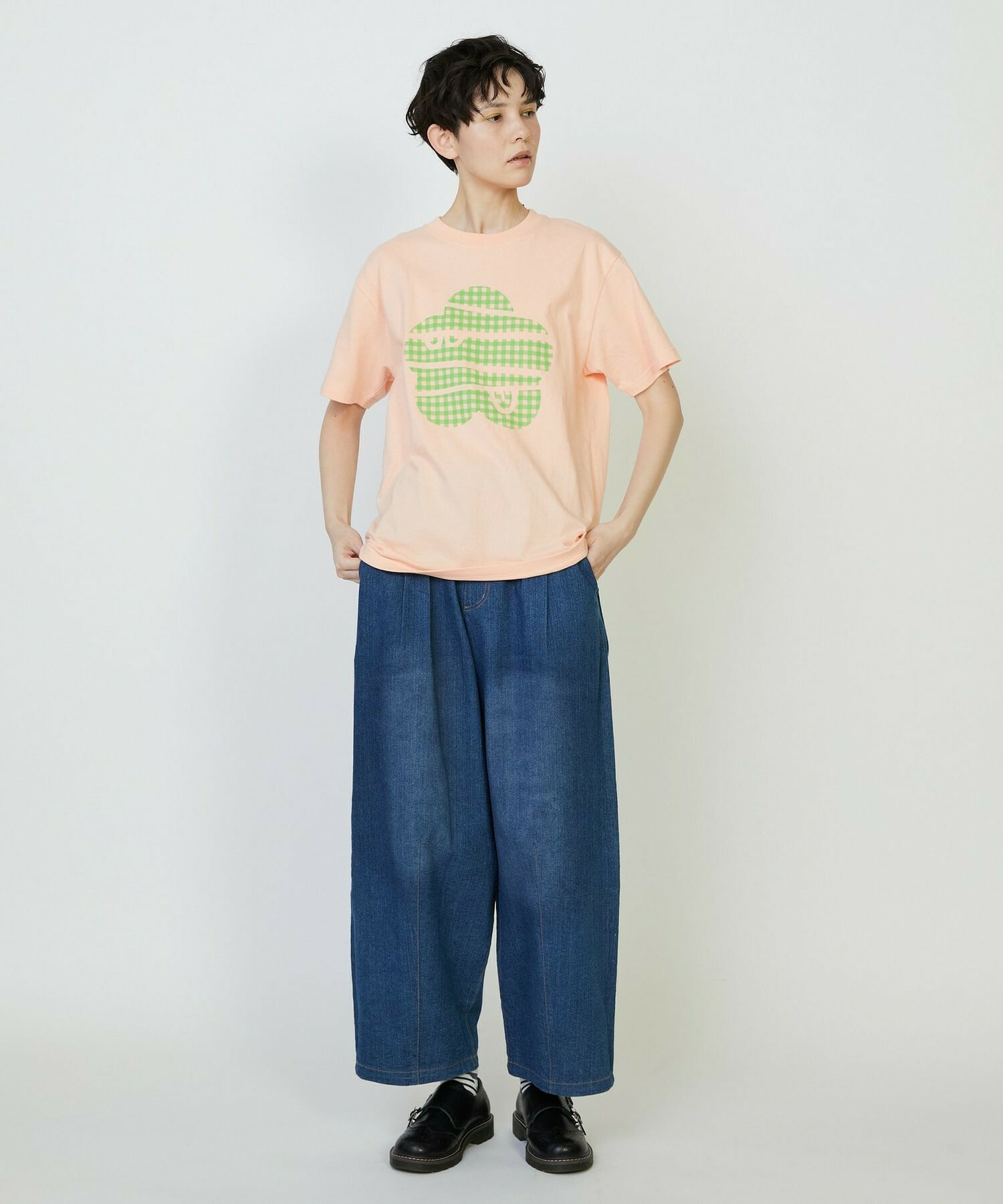 【FRAPBOIS PARK】ギンガムパーキー Tシャツ 詳細画像 ネイビー 13
