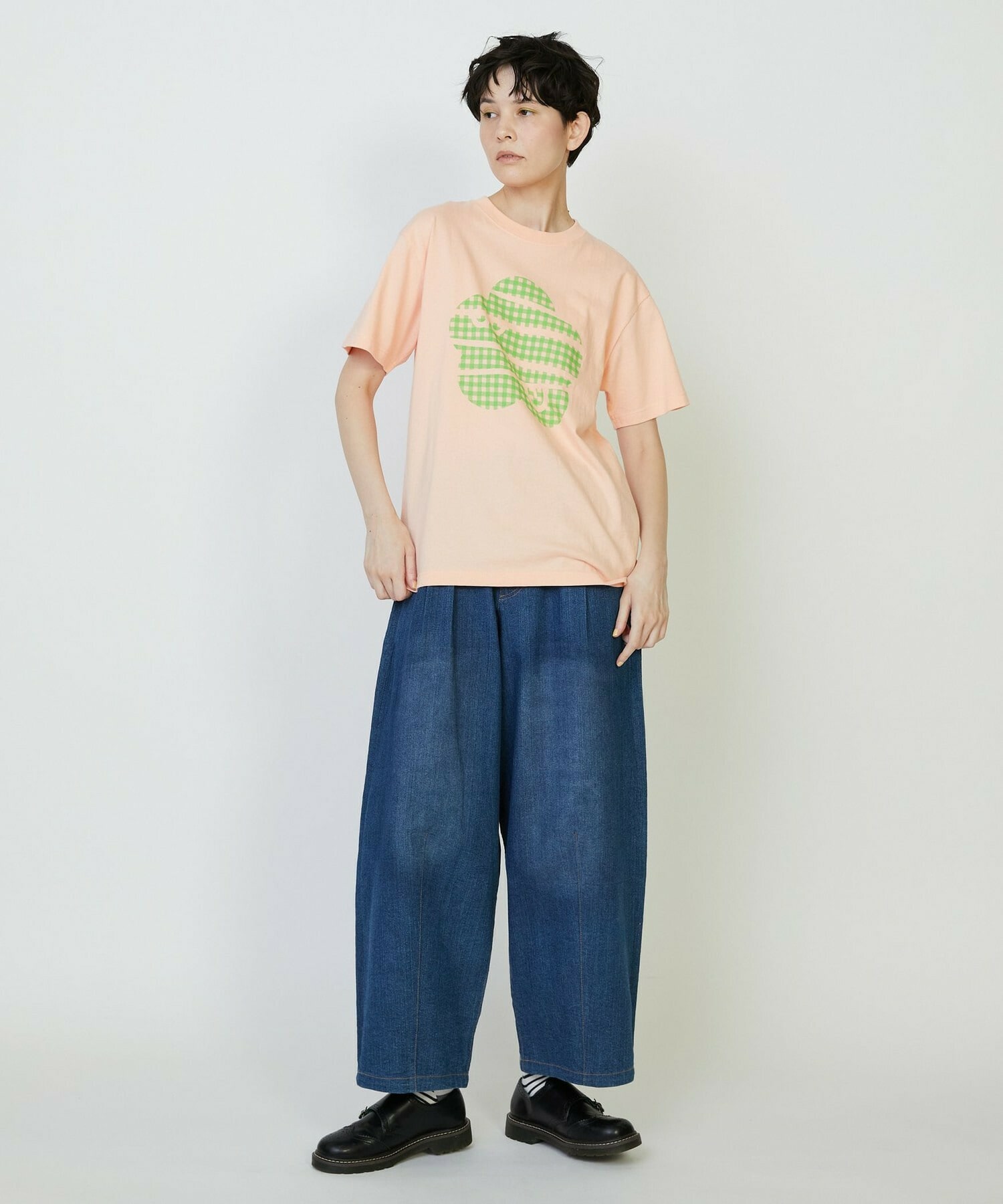 【FRAPBOIS PARK】ギンガムパーキー Tシャツ 詳細画像 ネイビー 14