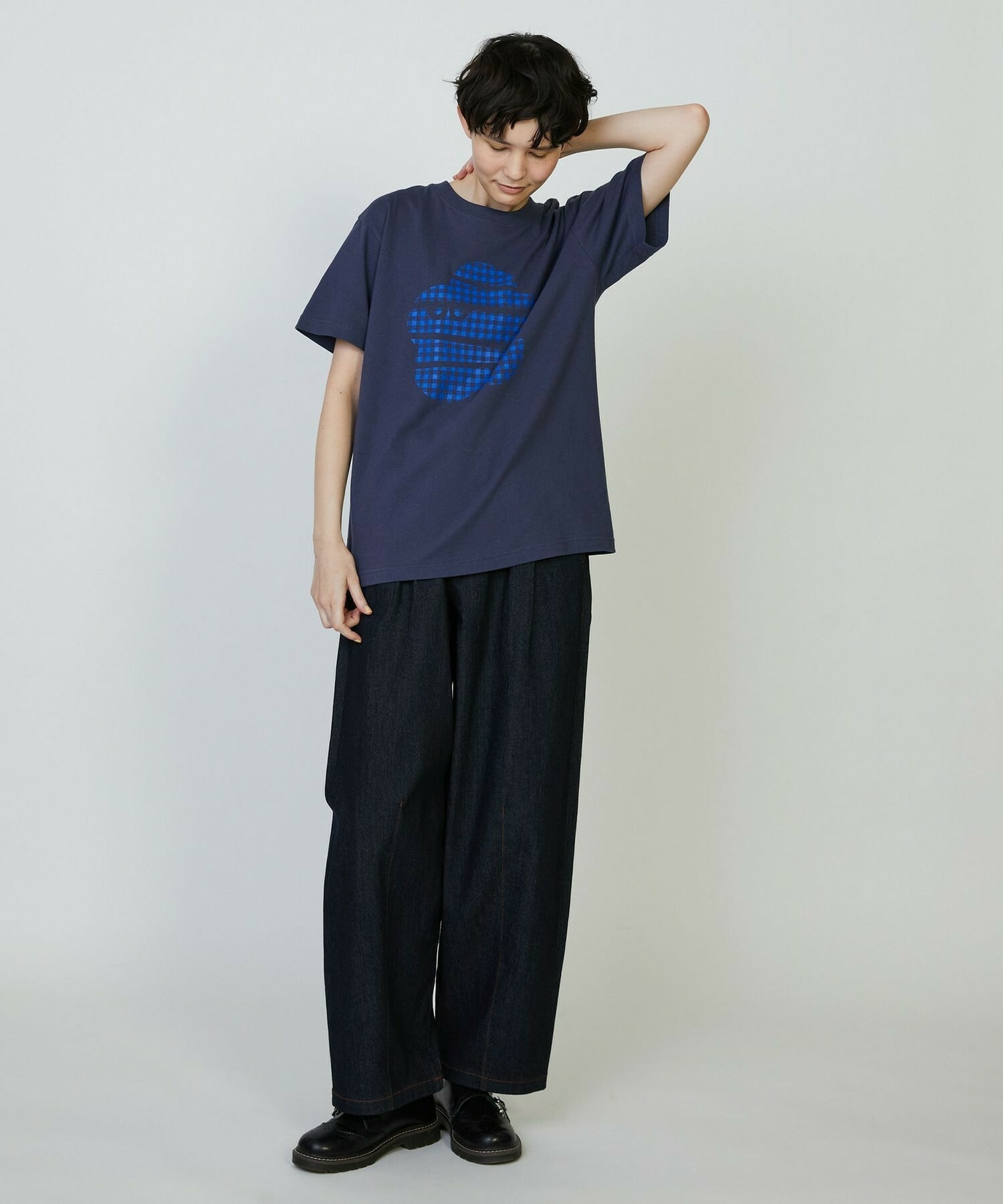 【FRAPBOIS PARK】ギンガムパーキー Tシャツ 詳細画像 ネイビー 19