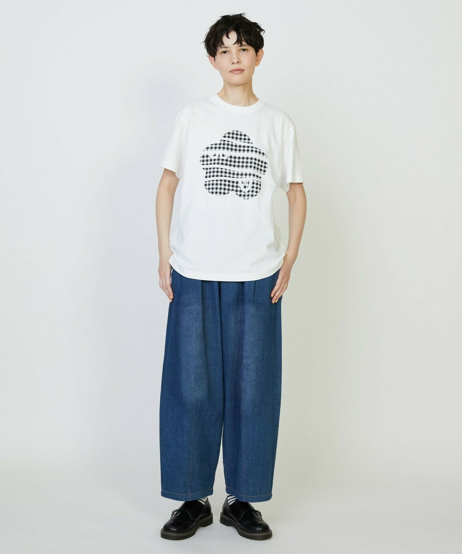 【FRAPBOIS PARK】ギンガムパーキー Tシャツ 詳細画像 ネイビー 4