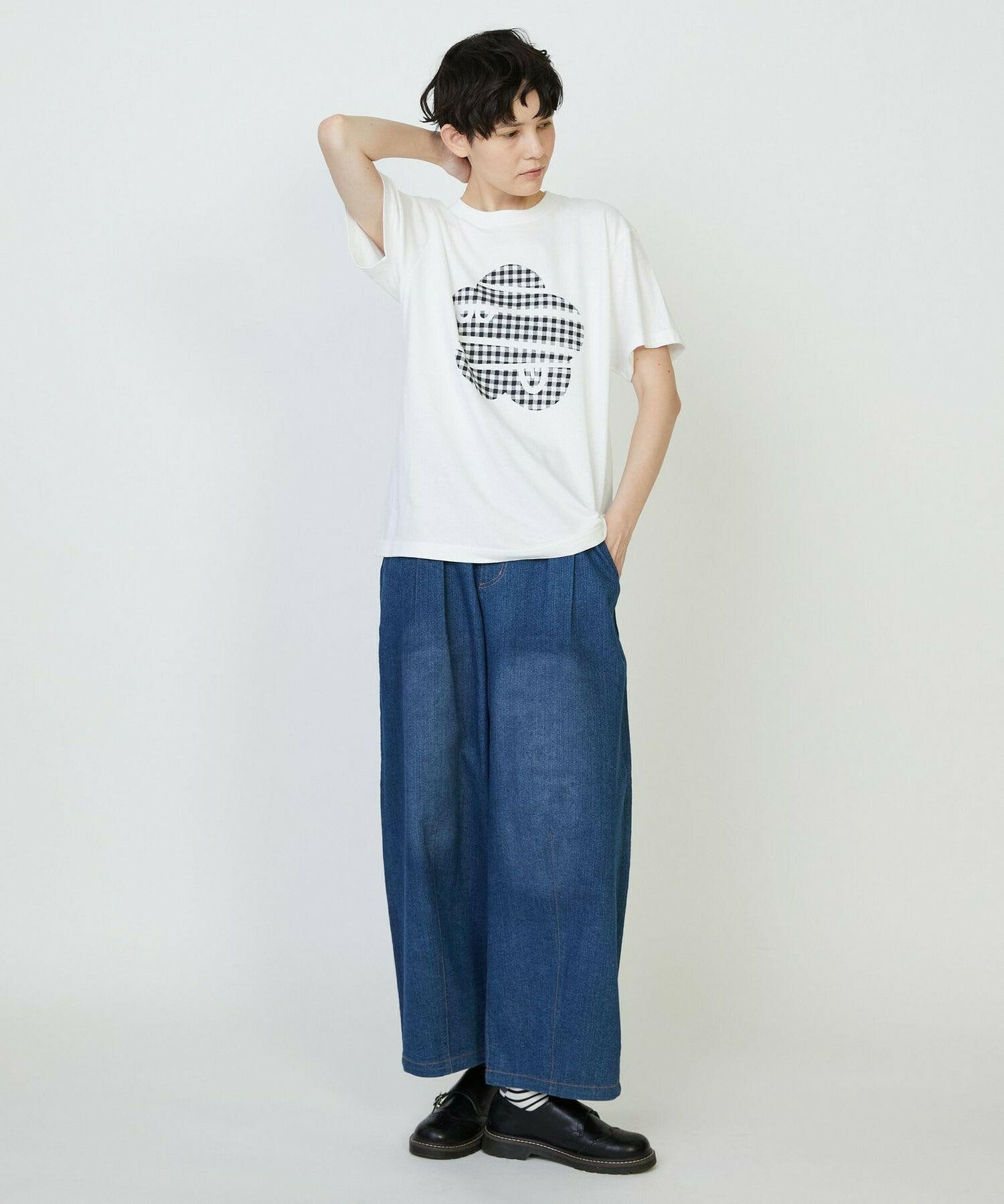 【FRAPBOIS PARK】ギンガムパーキー Tシャツ 詳細画像 ネイビー 5