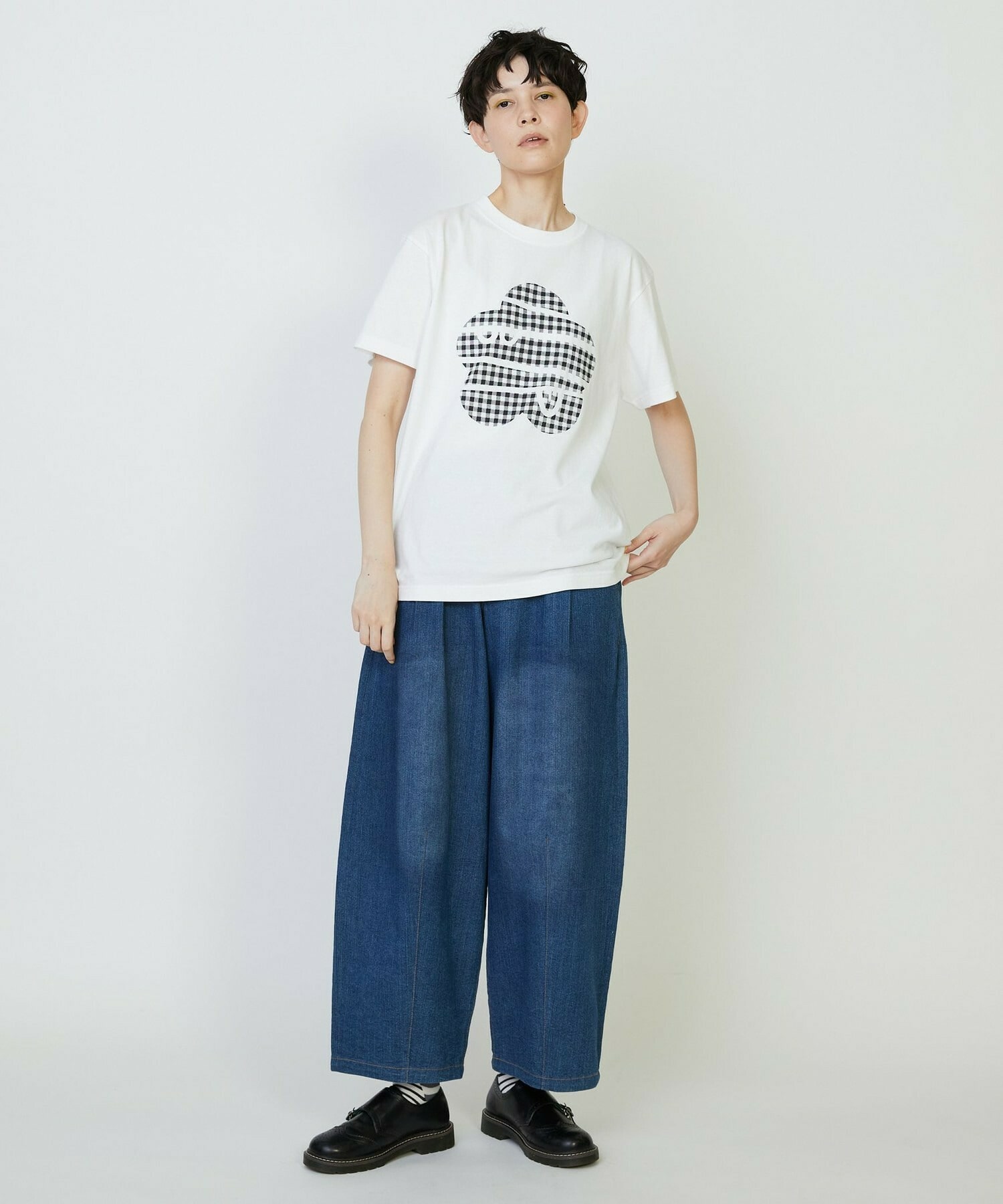 【FRAPBOIS PARK】ギンガムパーキー Tシャツ 詳細画像 ネイビー 7