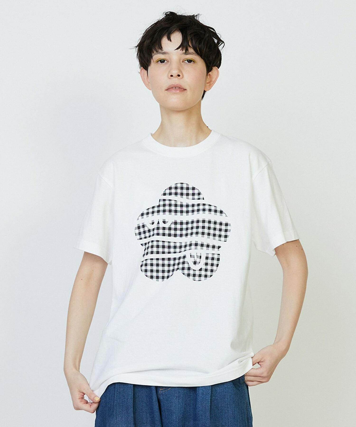 【FRAPBOIS PARK】ギンガムパーキー Tシャツ 詳細画像 ホワイト 1