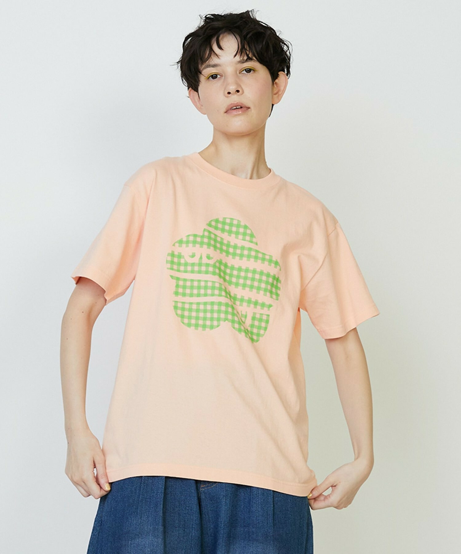 【FRAPBOIS PARK】ギンガムパーキー Tシャツ 詳細画像 ピンク 1