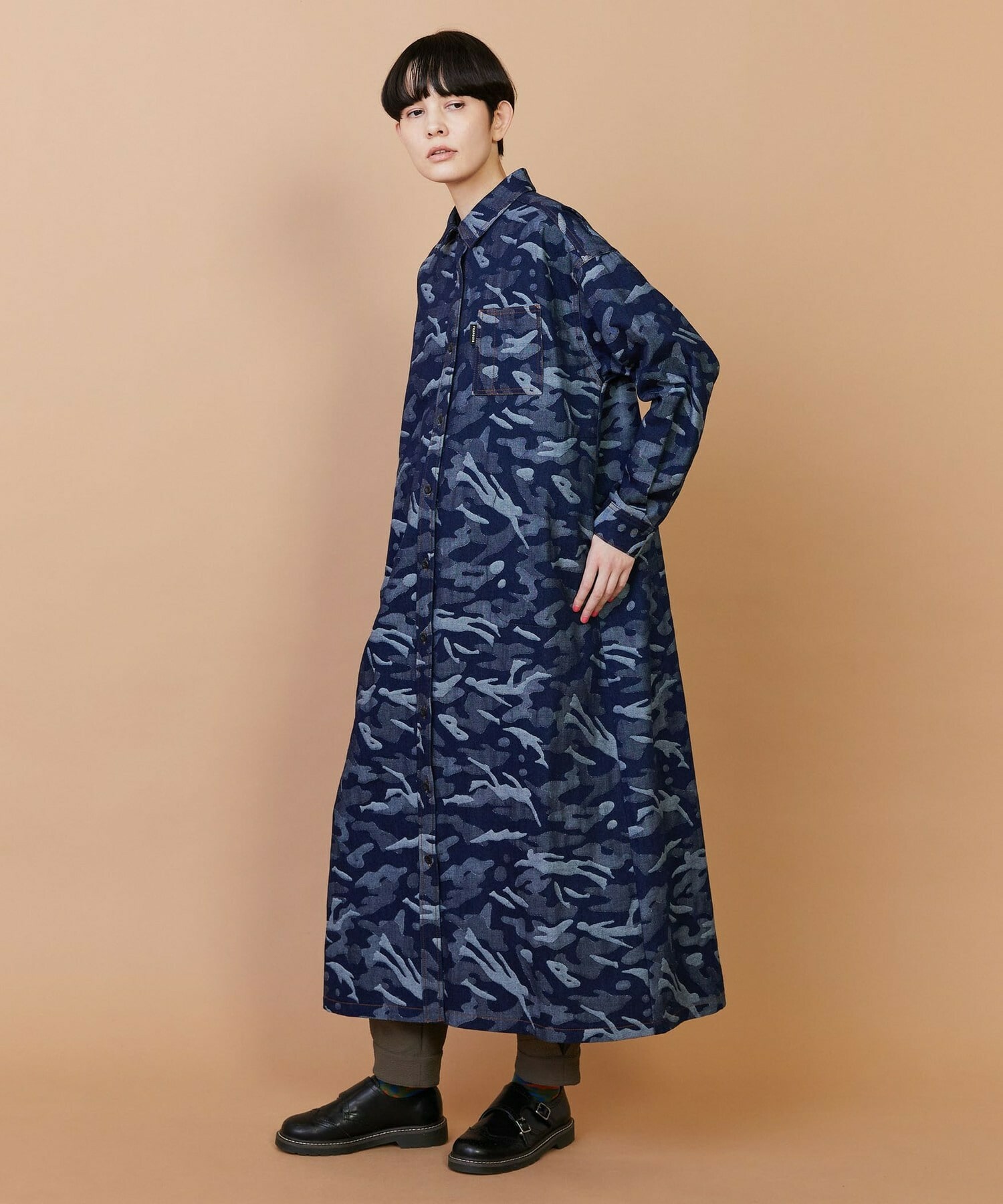 【FRAPBOIS】プラージュデニム ワンピース 詳細画像 ブルー 1