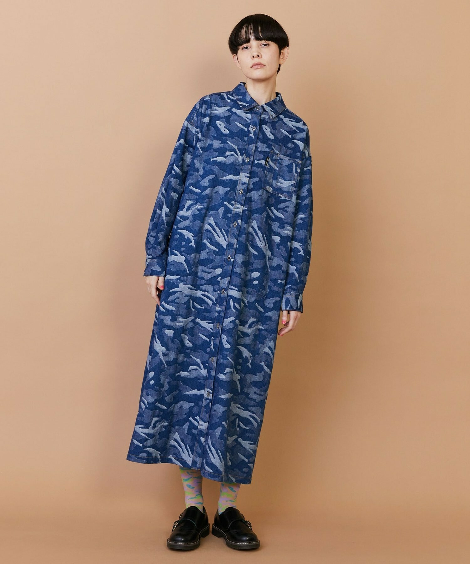 【FRAPBOIS】プラージュデニム ワンピース 詳細画像 ブルー 13