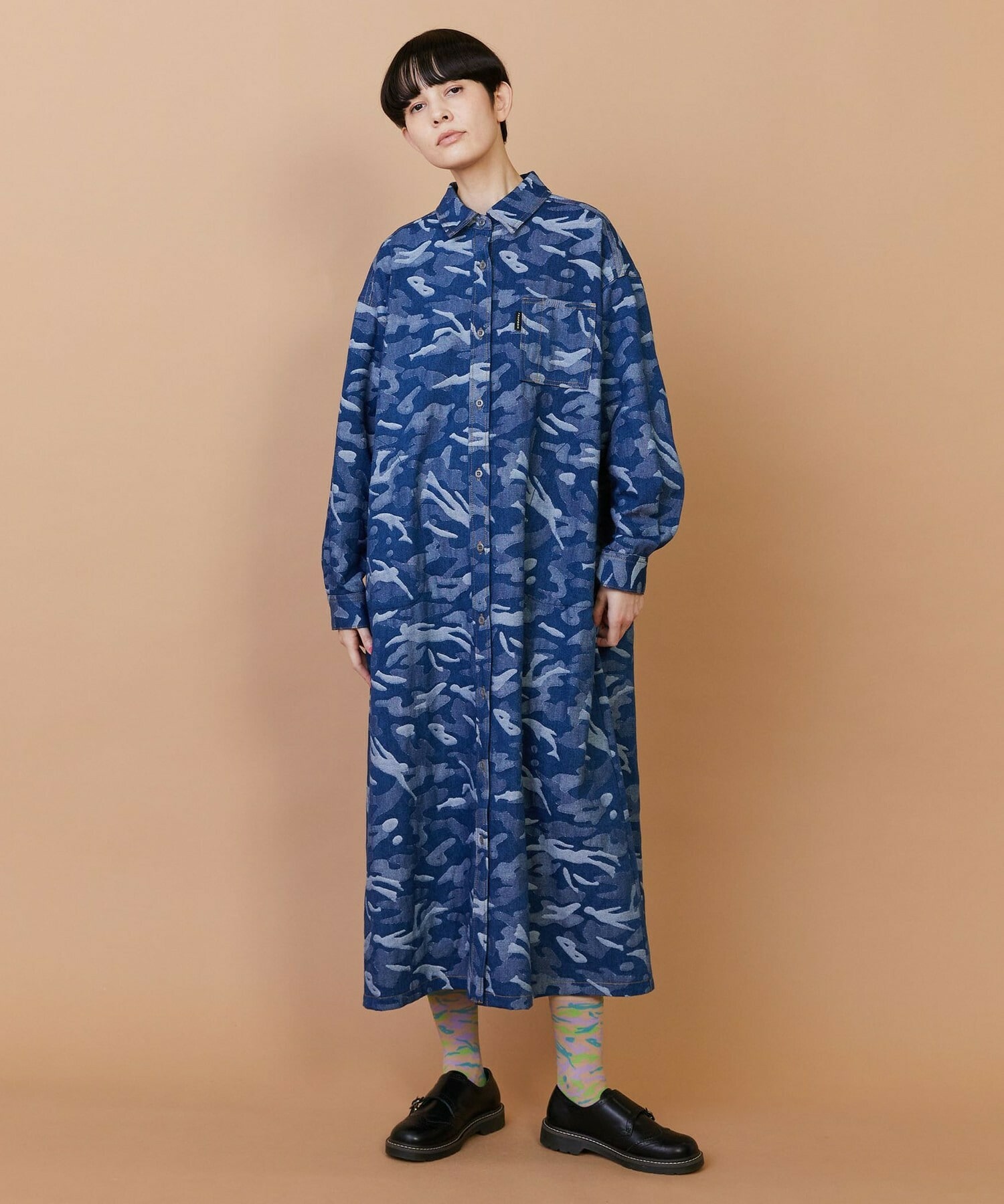 【FRAPBOIS】プラージュデニム ワンピース 詳細画像 ブルー 16